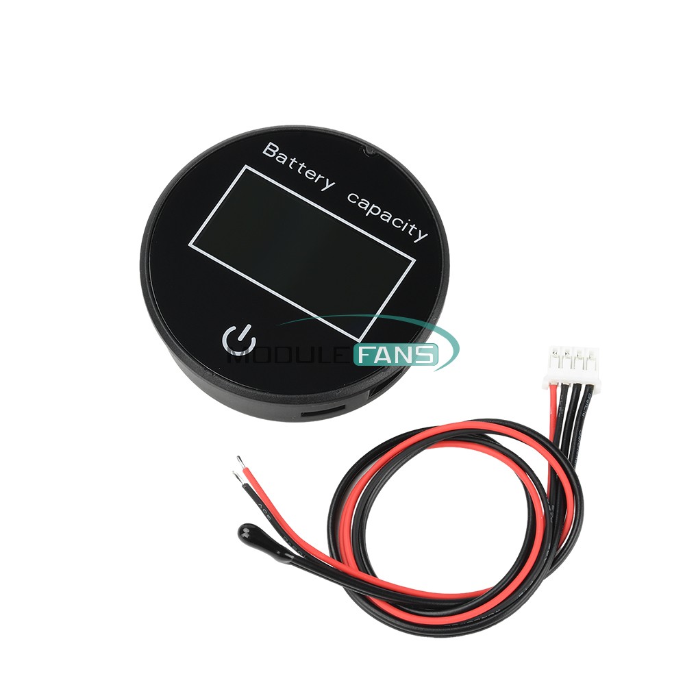 Digital Battery Level Indicator Voltage Power Percentage Temperature LCD Display