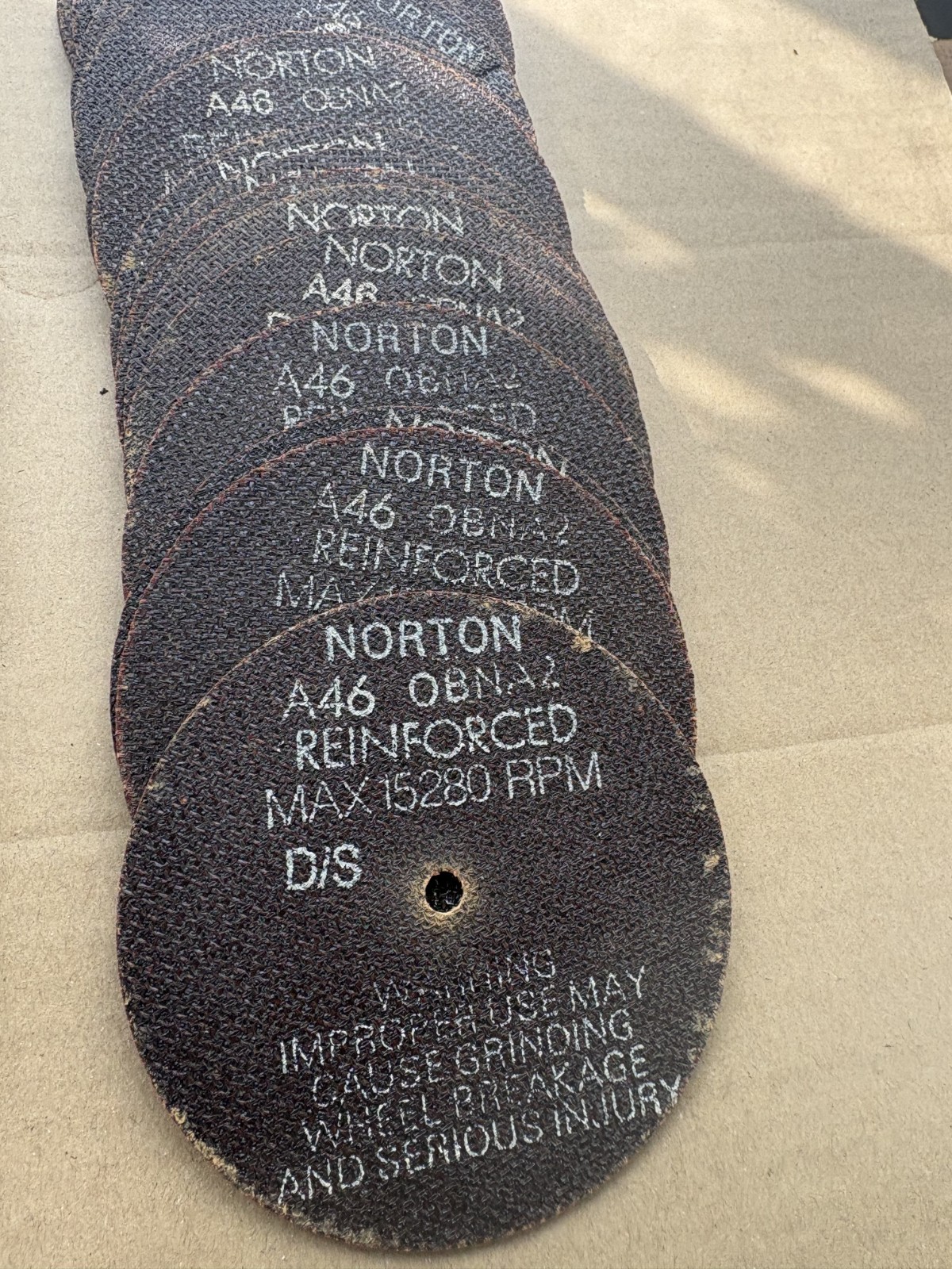 Norton 4″x.070×3/8″ A46 OBNA2 Reinforced Cut-Off Wheels 15280 RPM – Pack of 34