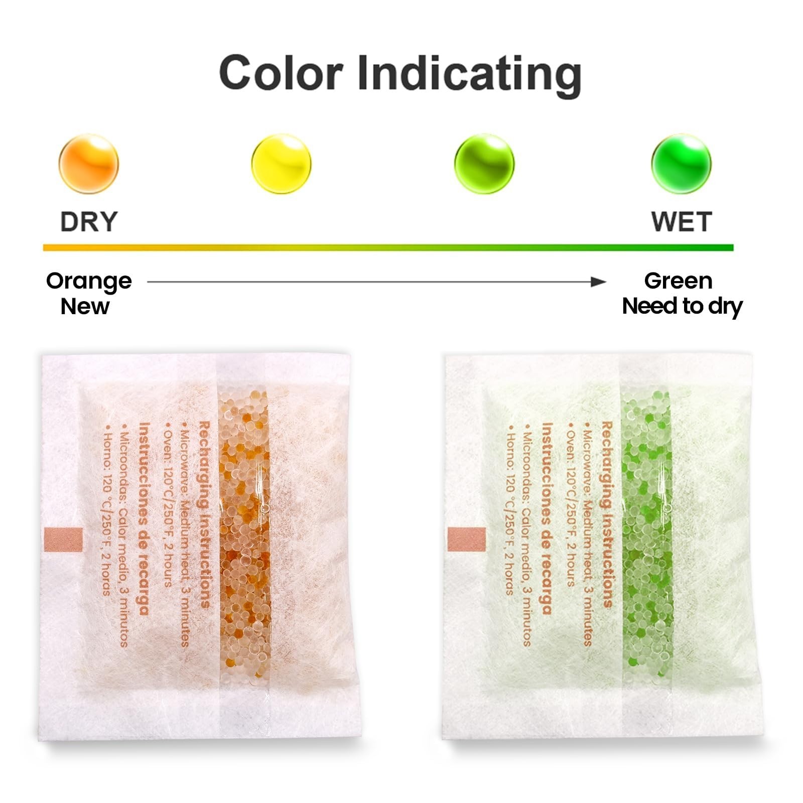 (500 Gram 2 Packages) Adsorbco Rechargeable Silica Gel Packets