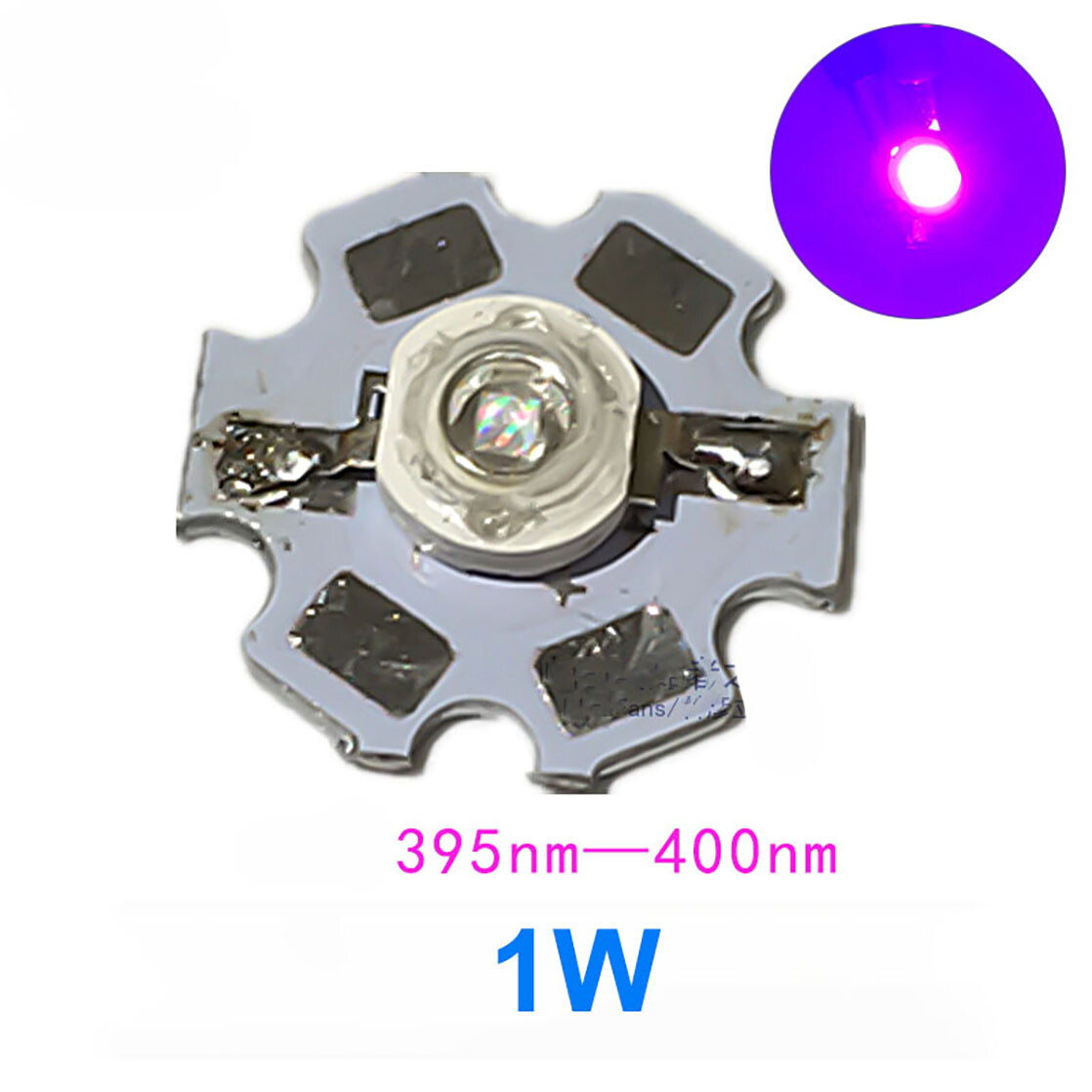 1W/3W/5W Hi-Power LED UV 395nm-405nm 280mA~1300mA STAR Ultraviolet Starboard