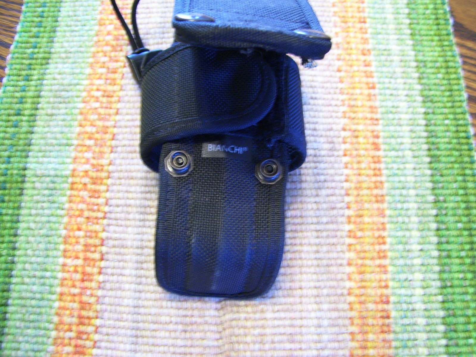 Bianchi AccuMold Black Ballistic Nylon Universal Handheld Radio Holder Holster