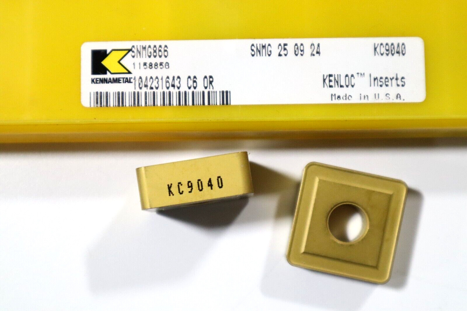 5 pcs, KENNAMETAL, SNMG 866 KC9040 CARBIDE INSERTS 2244113