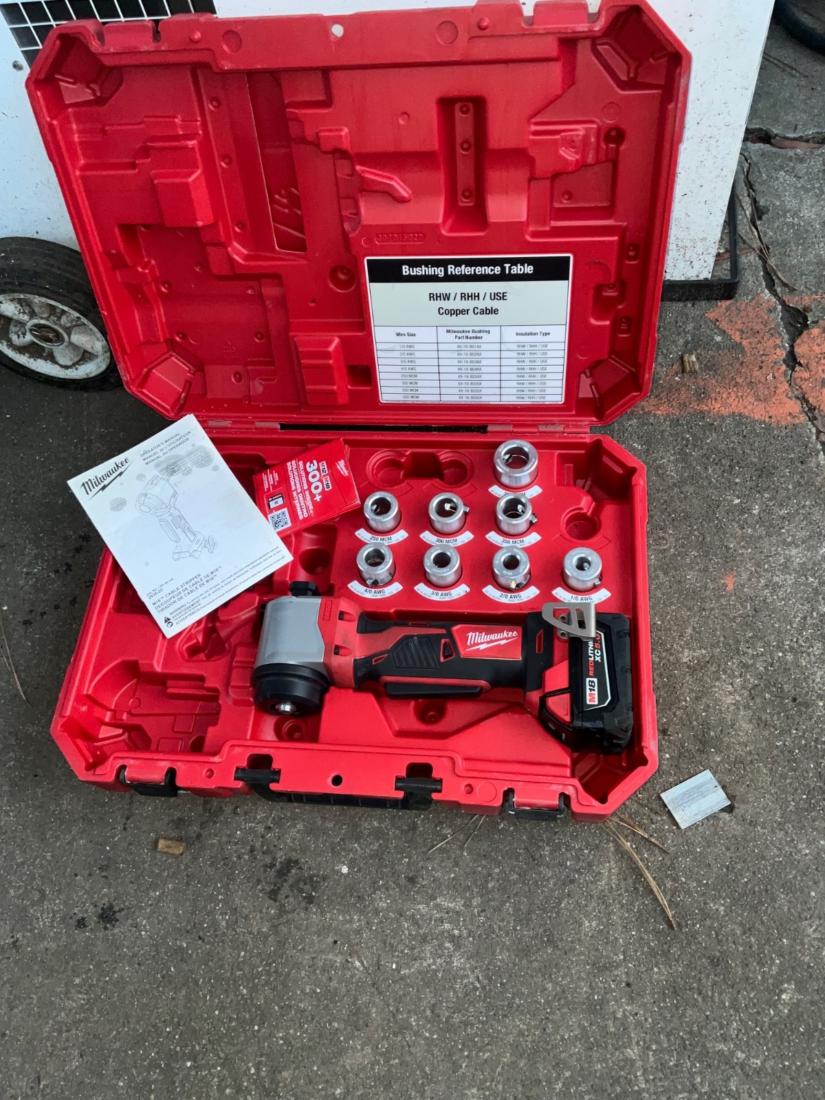 Pelacables Milwaukee 2935-20, batería de 5,0 Ah, 8 bujes de cobre, RHW, RHH,