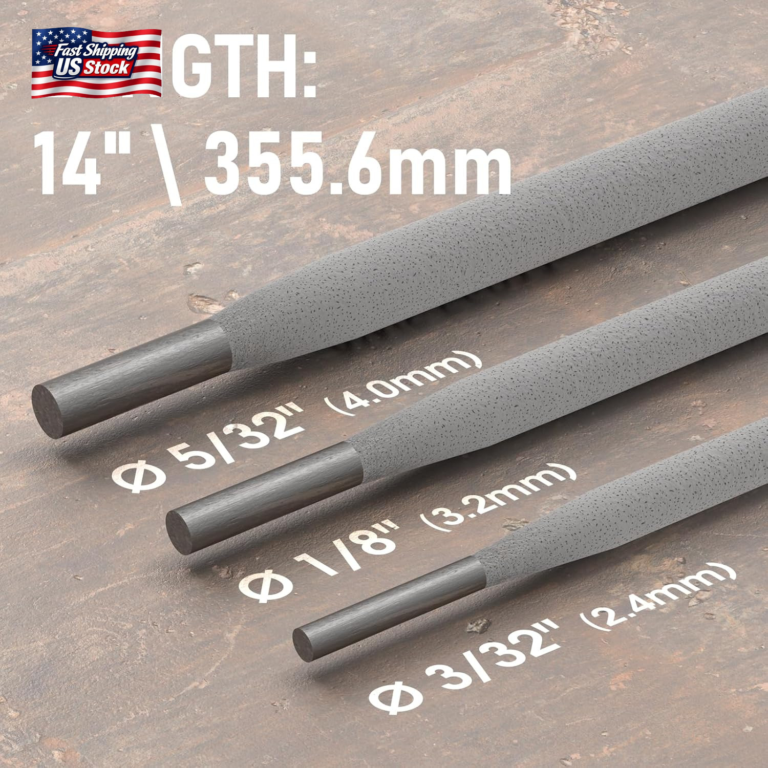 YESWELDER E6011 1/8» 10LB Welding Rod Carbon Steel Stick Electrodes