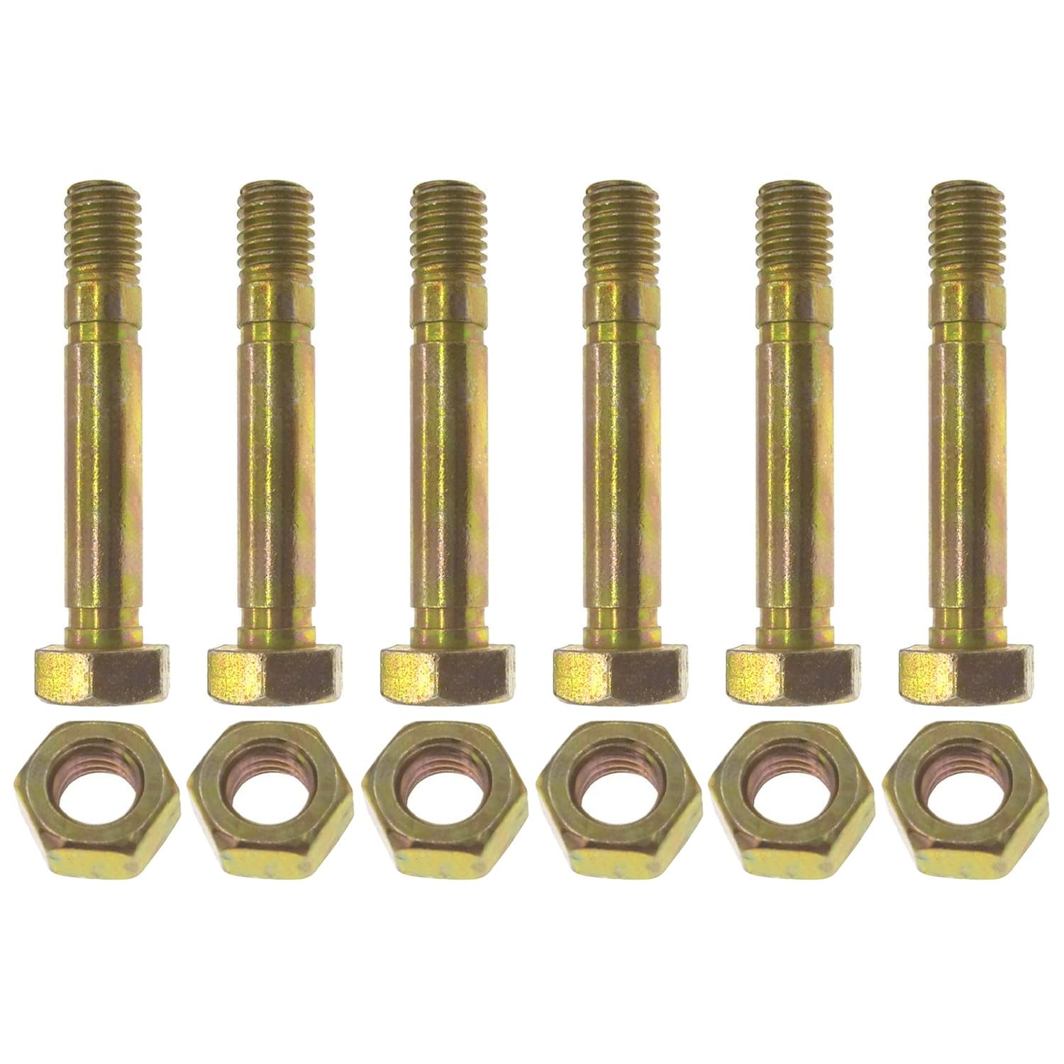 Thouyadyeh 6 Pack 5/16th Snowblower Shear Pins and Nuts 52100100 – Fits black