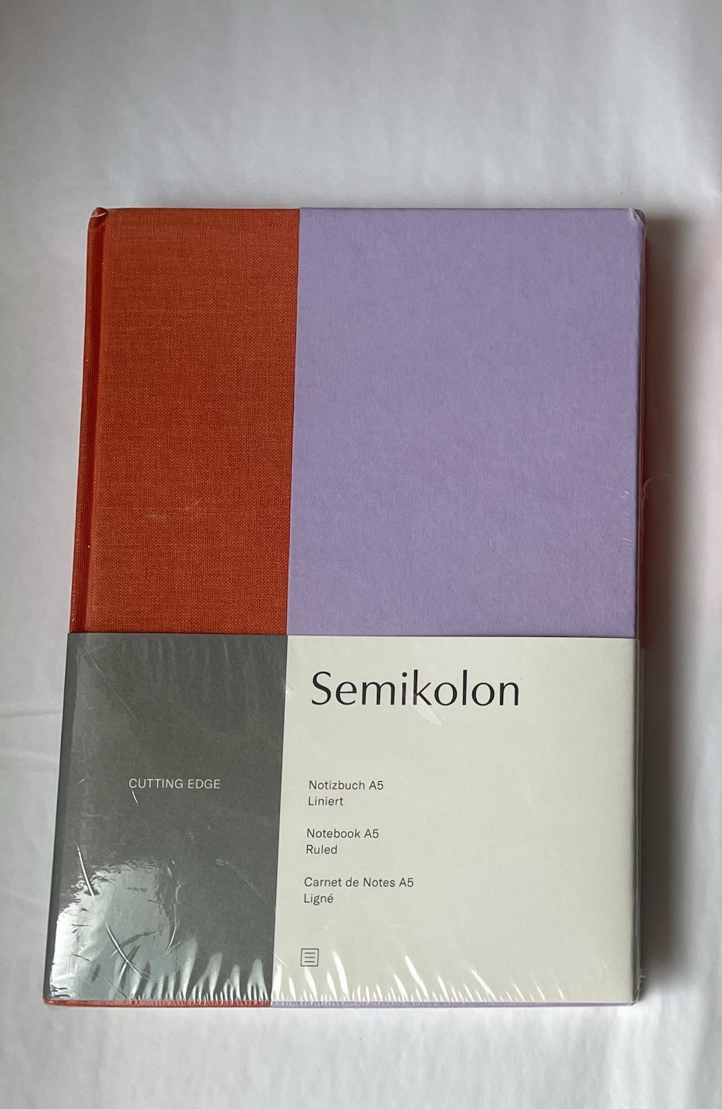 New Sealed RULED Journal Notebook A5 By Semikolon Tangerine Orange Lavender