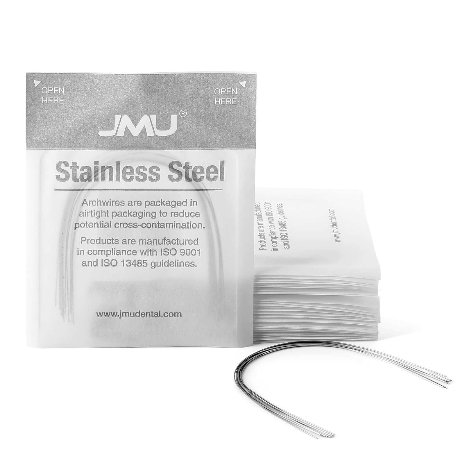 100pcs Dental Orthodontic Arch Wire Stainless Steel Rectangular Archwire Natural