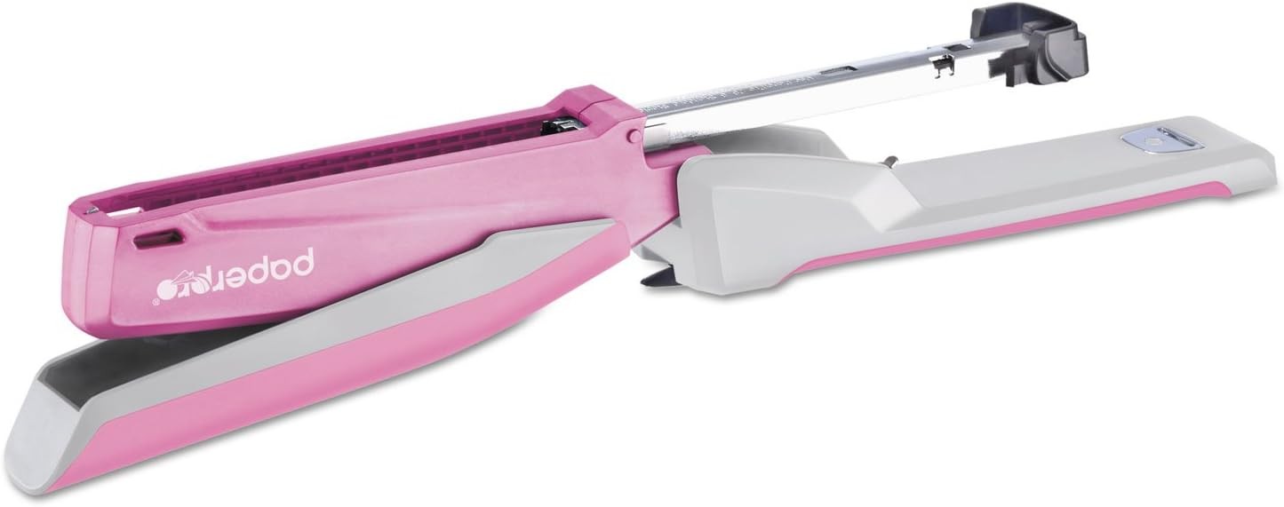 InPower Spring-Powered Desktop Stapler, 20 Sheet Capacity, One Finger Stapling,