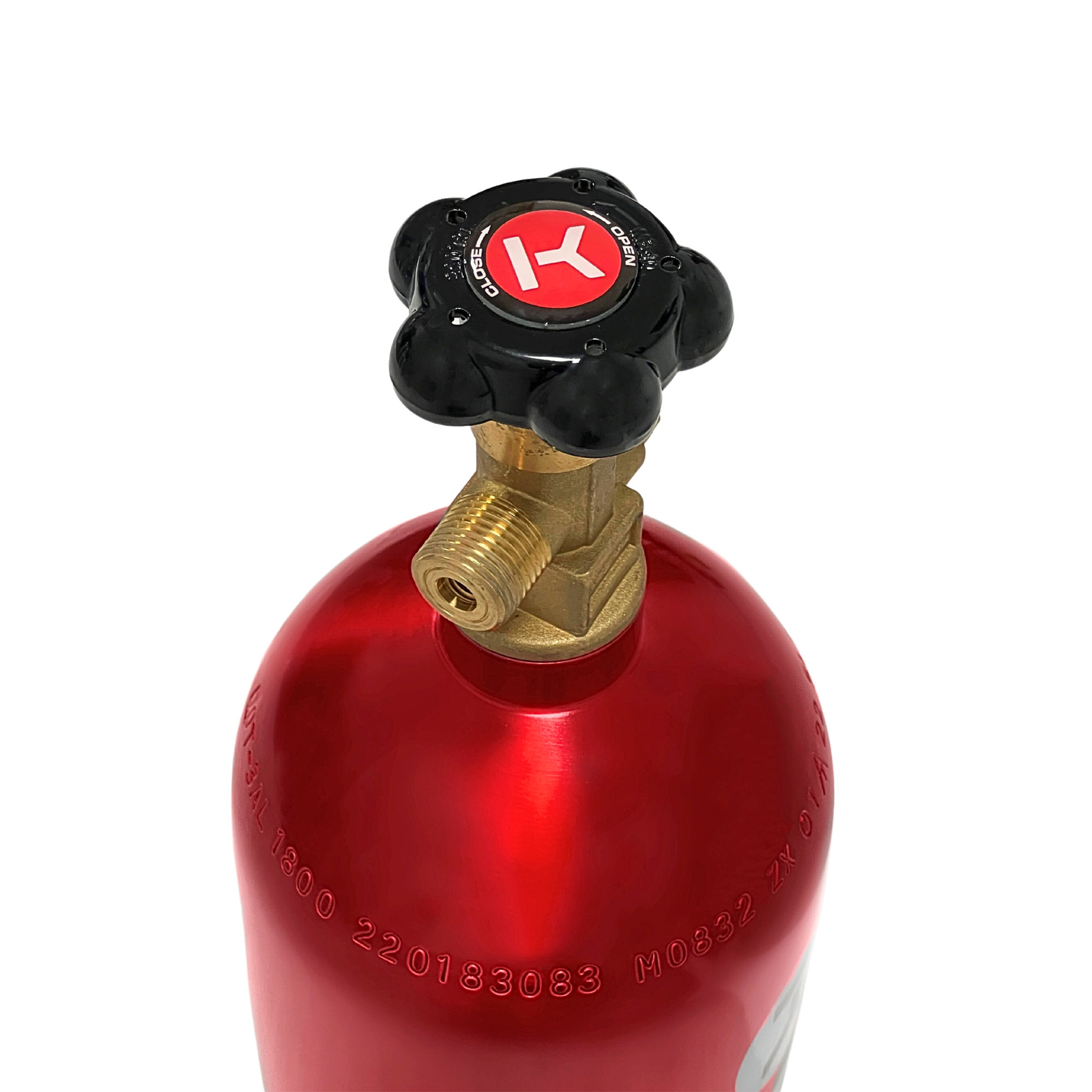 Kegco 5 lb. Aluminum Co2 Tank with Electric Red Epoxy Finish for Kegerator