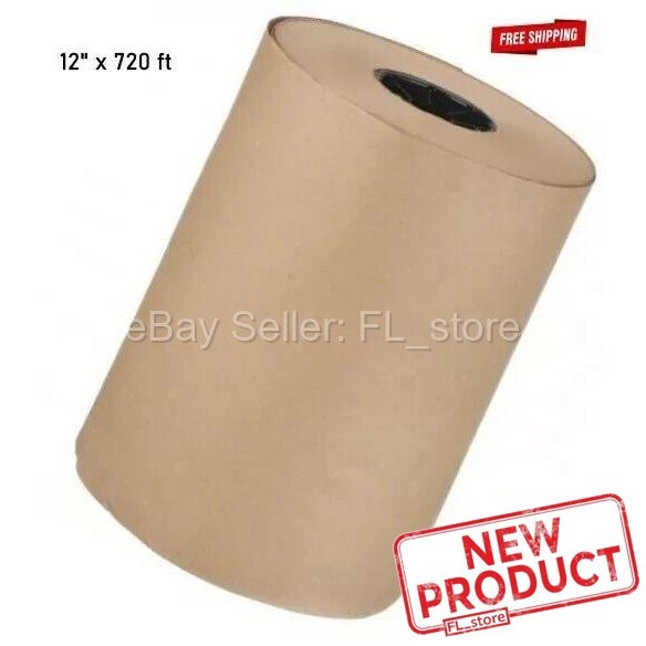 Brown Kraft Paper 12″ x 720 Feet Roll 50 lbs Basis Weight Packaging Shipping