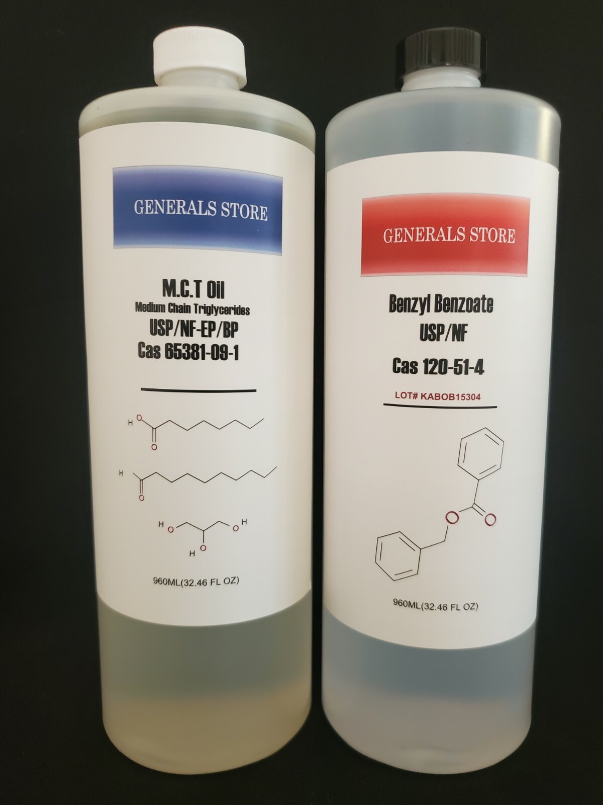 Benzyl Benzoate USP/NF+ MCT Oil USP/NF EP/BP 32 oz