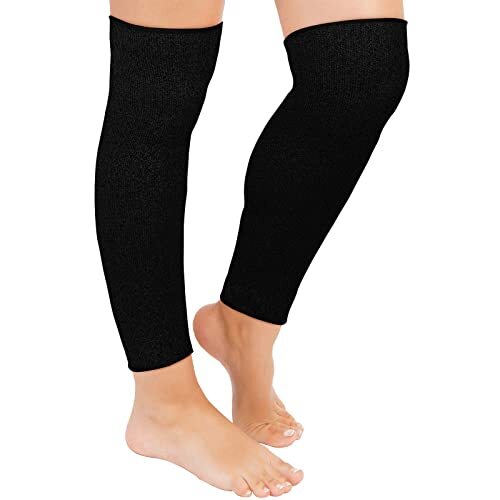 Cut Resistant Leg Sleeves Bite-Proof Protective Leg Sleeves for Welding, Black