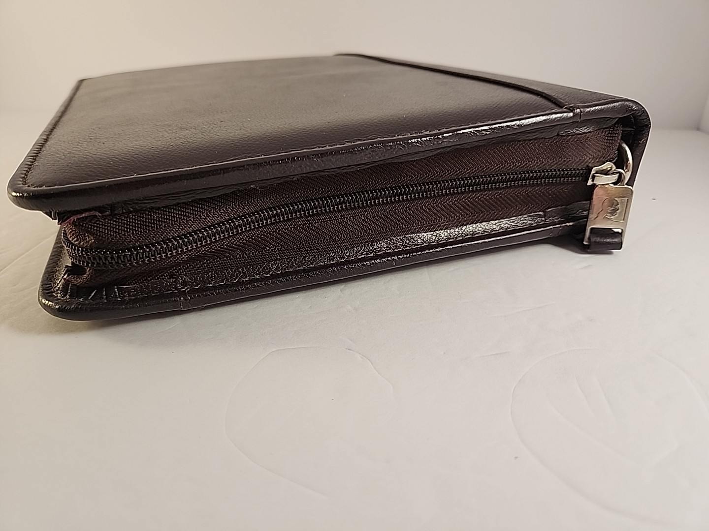 VTG Franklin Covey Genuine Cowhide Leather 7-Ring Planner Made In USA 9×11 Brown
