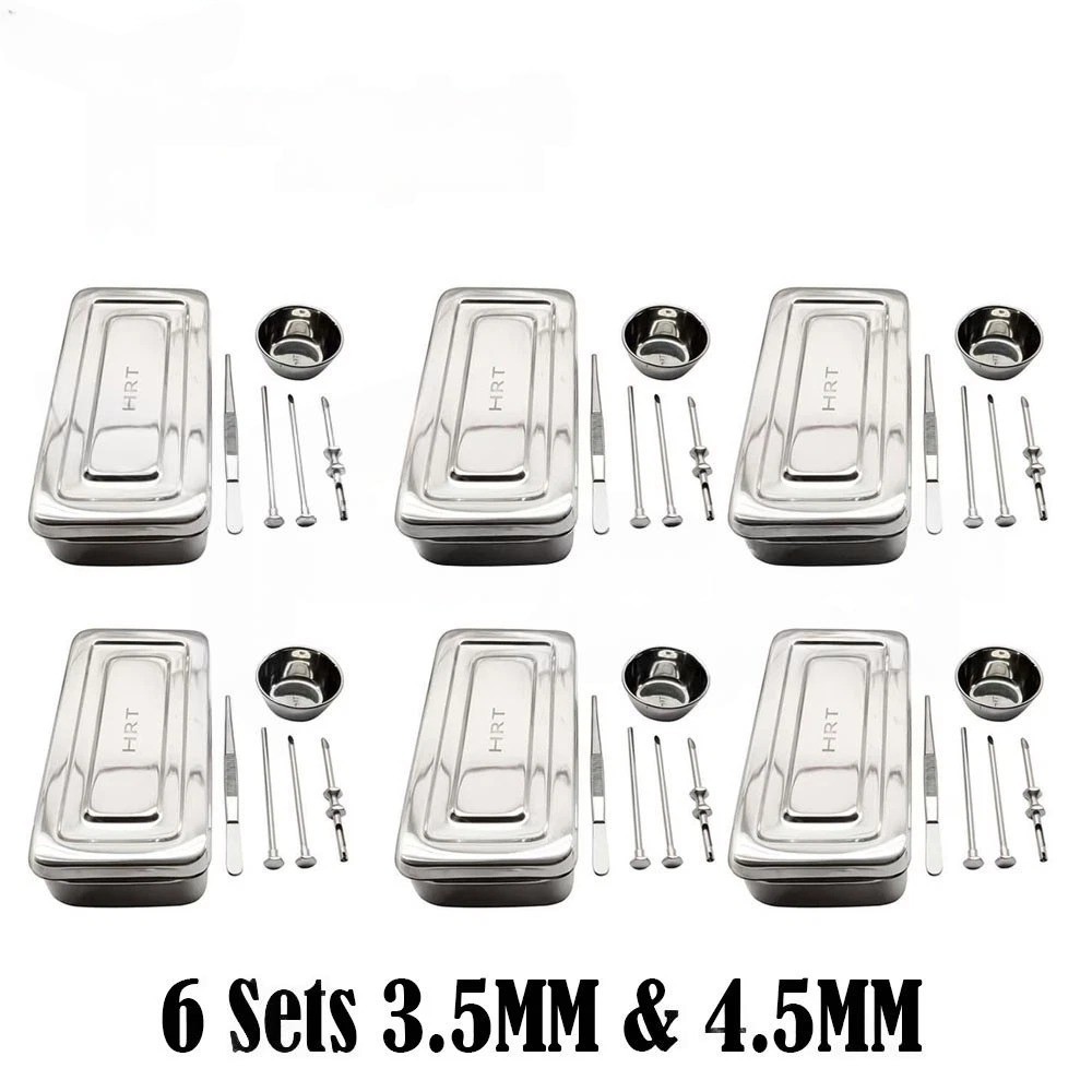 6 Sets HRT Trocar 3.5 mm & 4.5mm Hormone Replacement Pellet Insertion Kit