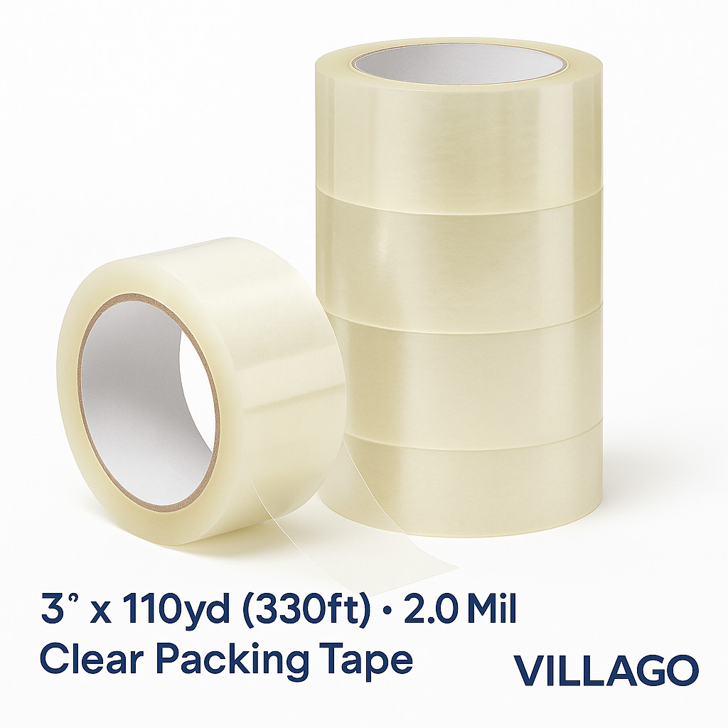 3″ x 110yd Clear Packing Tape 2.0 Mil – Box Sealing Shipping Tape | 24-72 Rolls