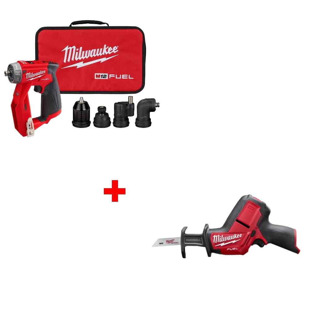 Milwaukee 2505-20 M12 FUEL Installation Drill/Driver w/ 2520-20 Recip Saw, Bare