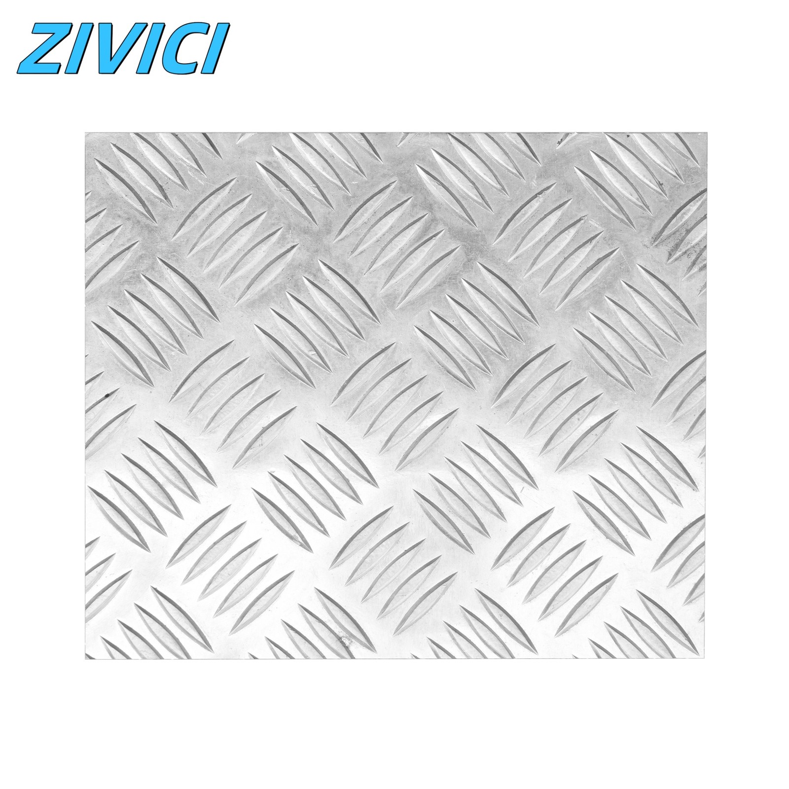 Truck‑Body Repair Aluminum Board, Square 5 Bar Tread Metal Plate 10.6″x10.6″