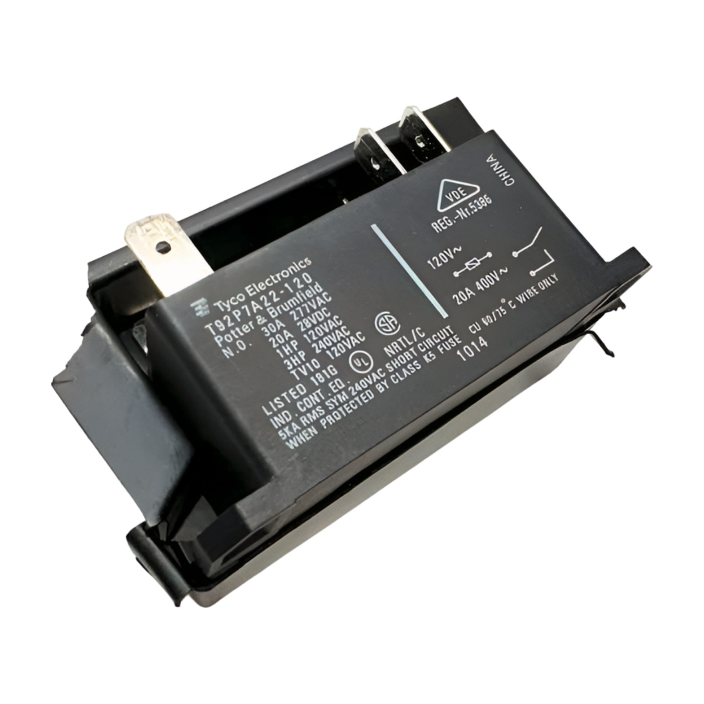 Tyco Electronics T92P7A22-120 Power Relay 6-Pin, 30A 277VAC, 20A 28VDC