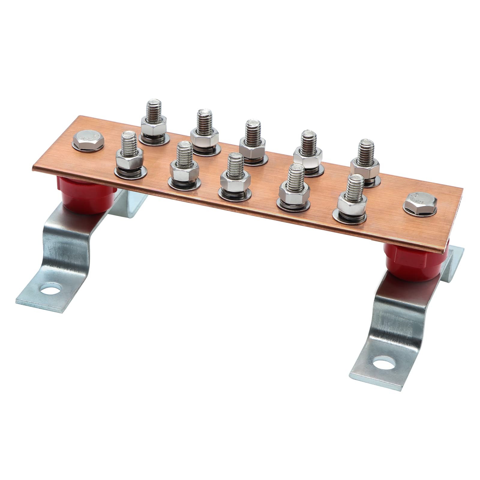 ELECTRAPICK Wall Mounted Copper Grounding Bar Kit, Copper Bus Bar 0.16″x 2.36…