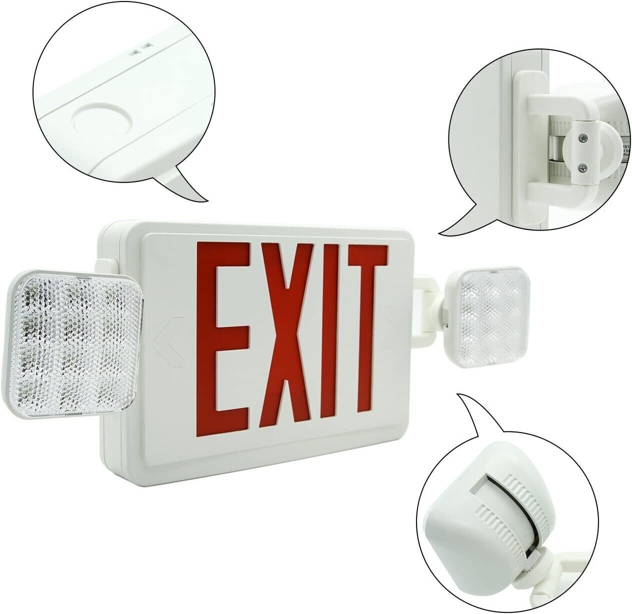LED Exit Sign – Self Luminous – Red – 5 Years Warranty – Single Sided /120-277V