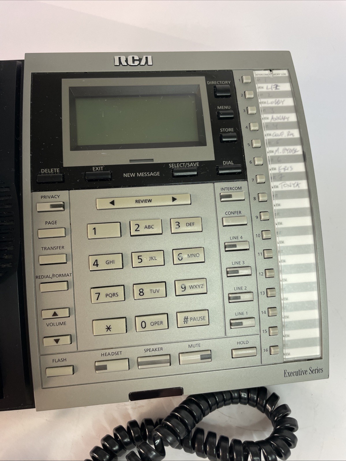 RCA Executive Series 4-Line Phone 25414RE3-A Office Intercom Speakerphone