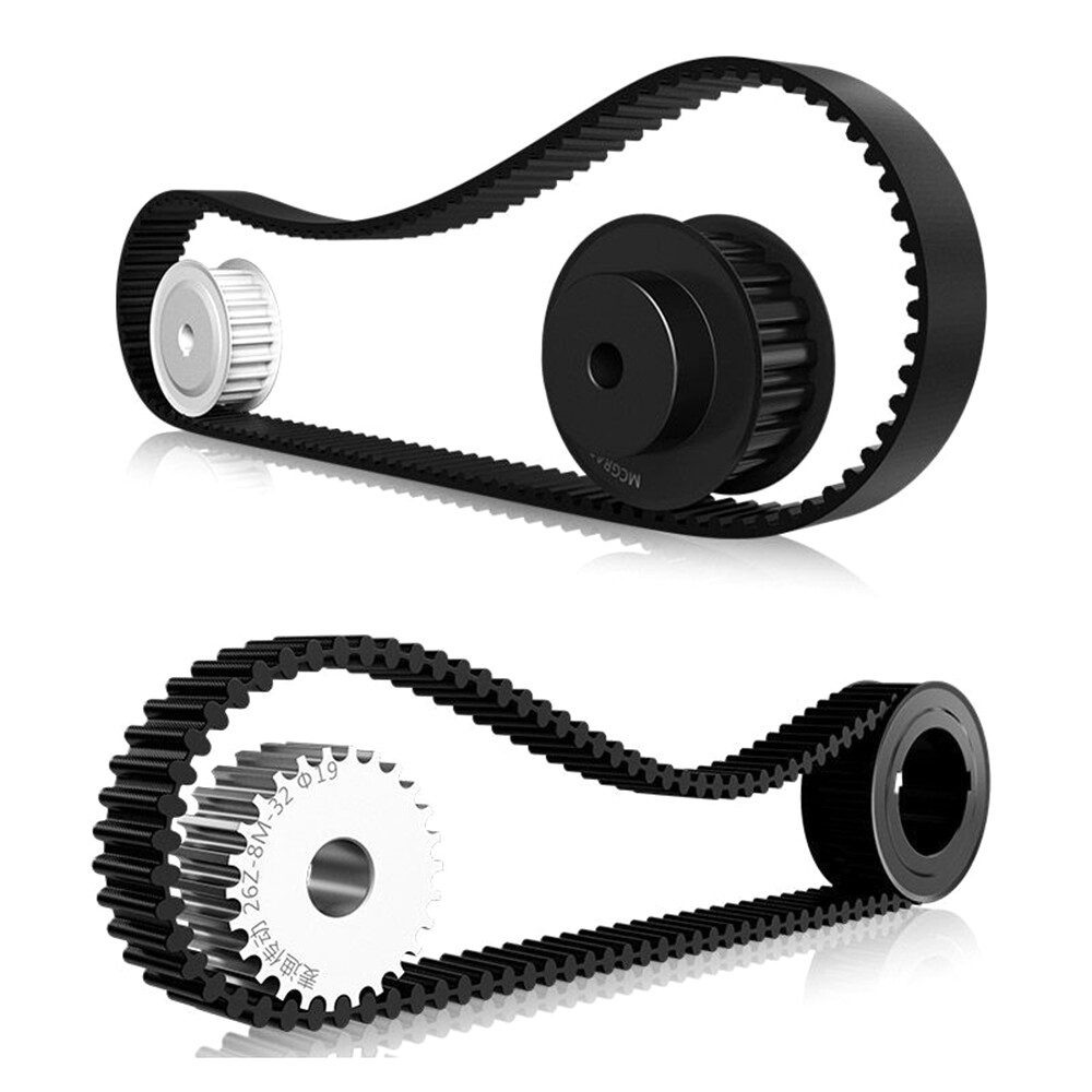 STD S2M Timing Belt Arc Teeth Pitch2mm Width3mm~20mm Rubber Drive Belt 116~164mm