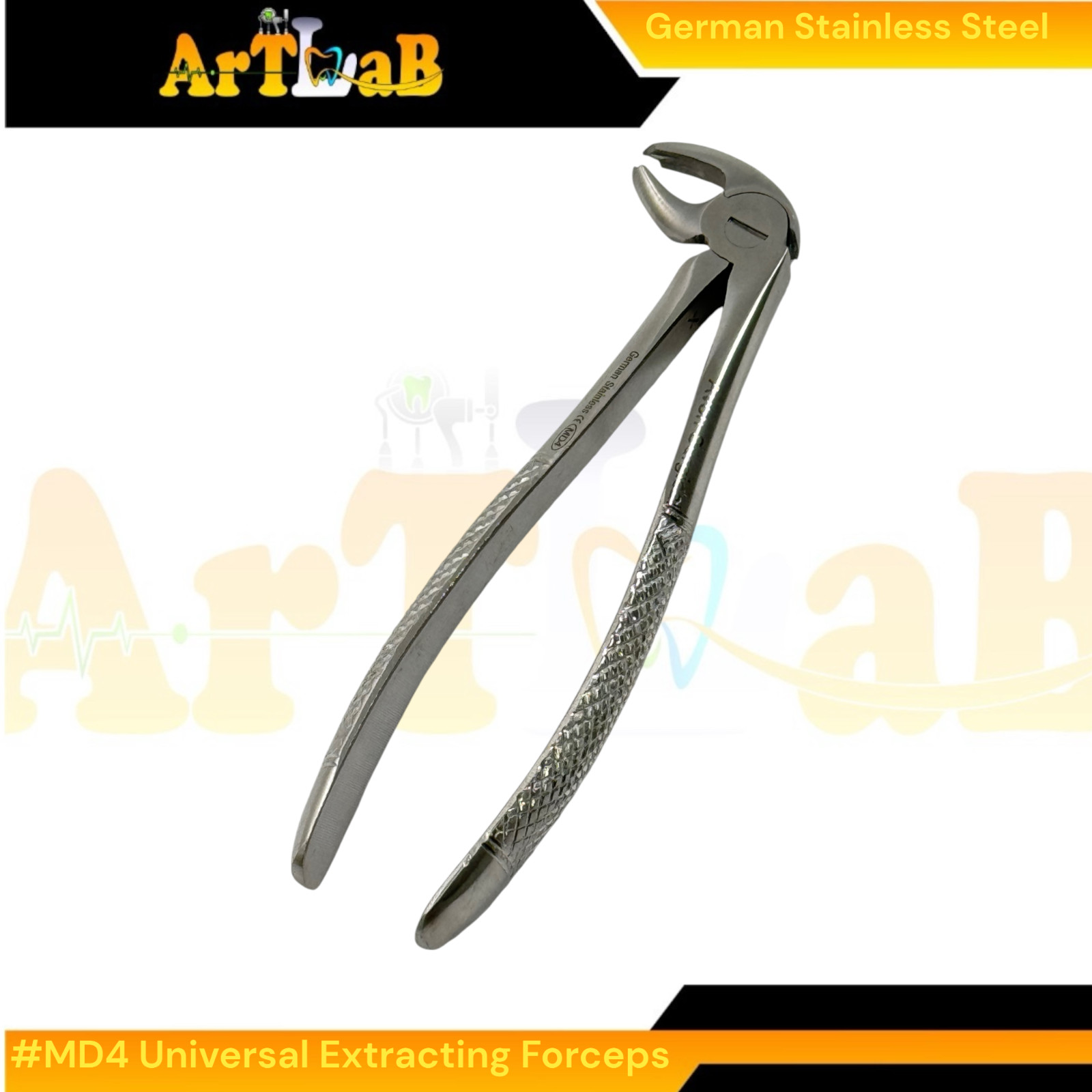 Universal Tooth Extraction Pliers MD4 for Lower Molars – German Stainless Steel