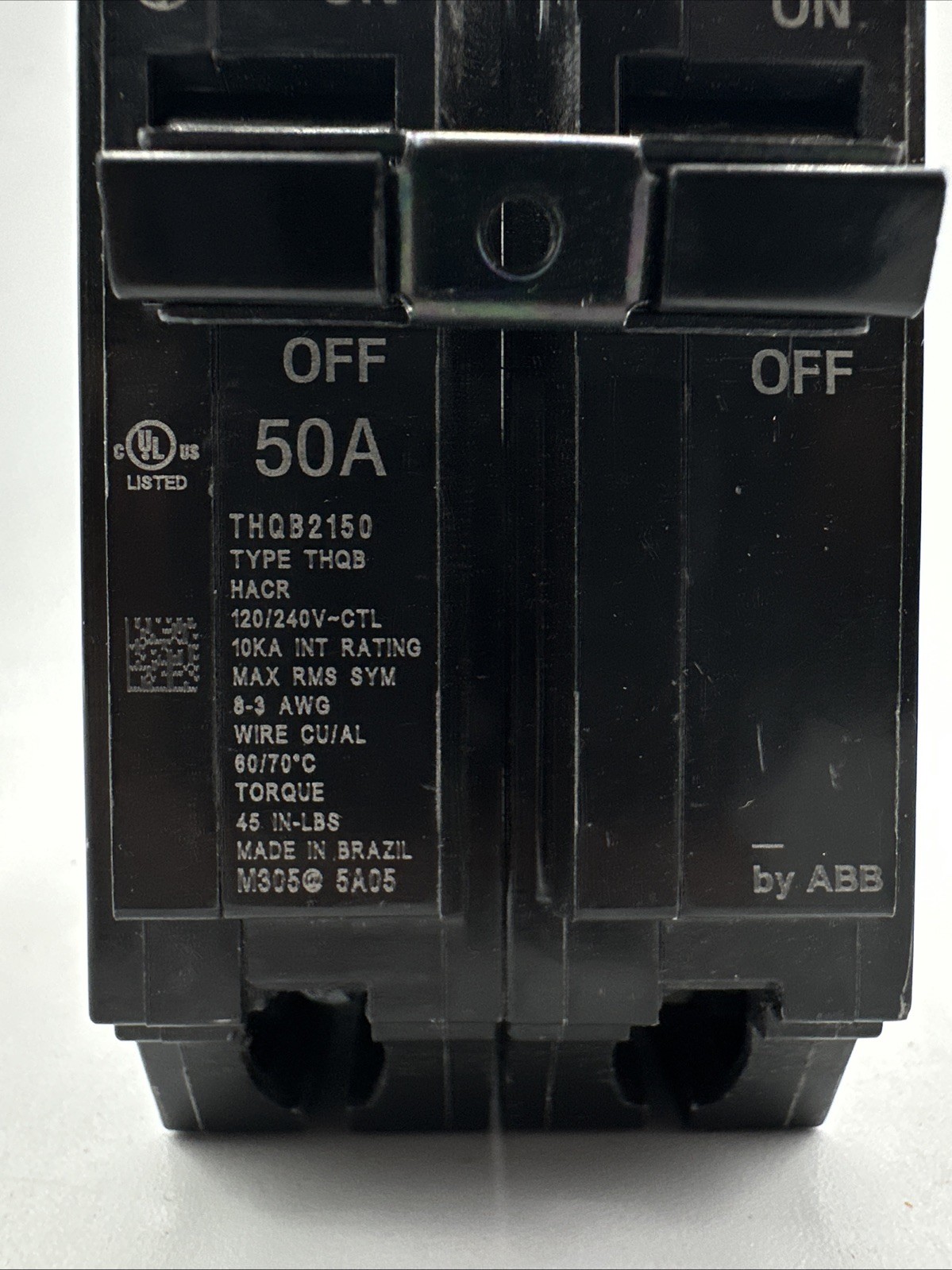 GE THQB2150 50 Amp 2 Pole 120/240V Mini Circuit Breaker