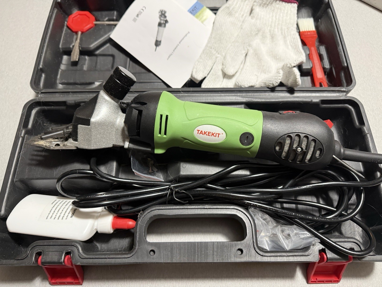 TAKEKIT Professional Electric Sheep Shears 6 Speeds, 380W