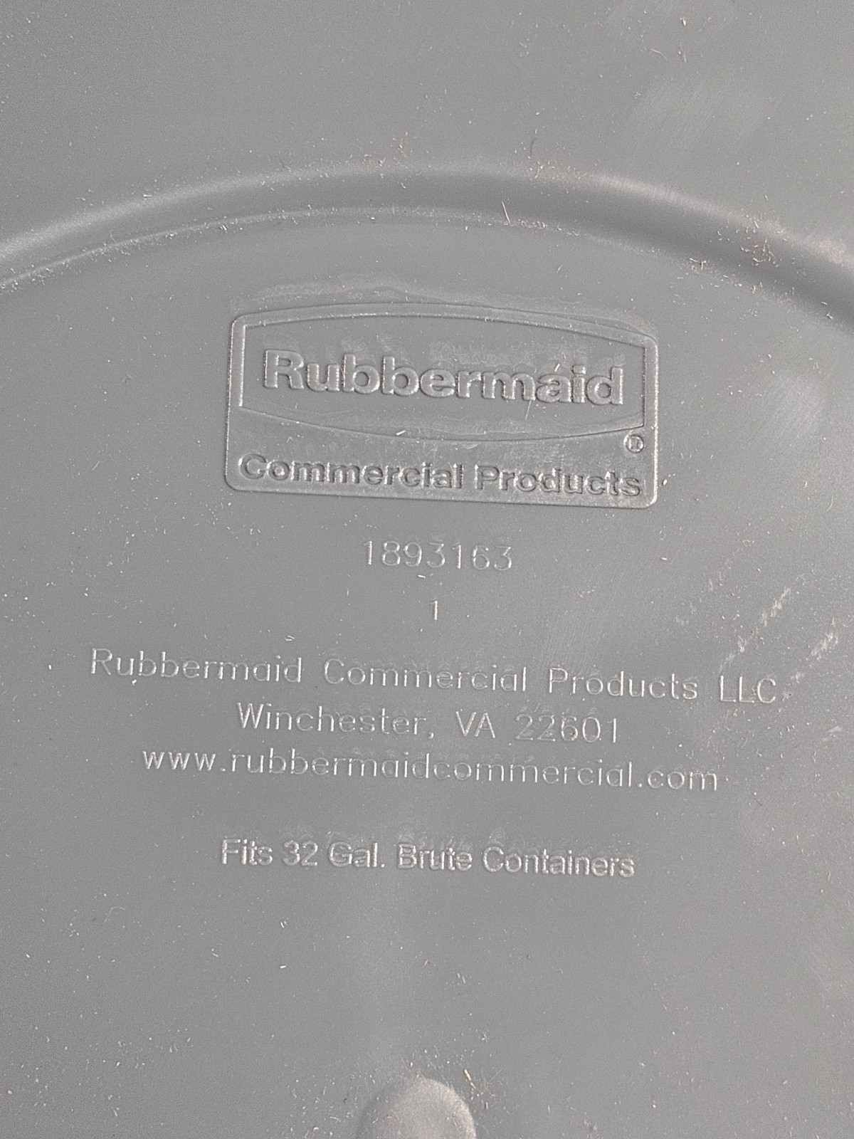 (QTY 6) Rubbermaid Brute Gray 32 Gal Trash Container Lids Commercial 1893163