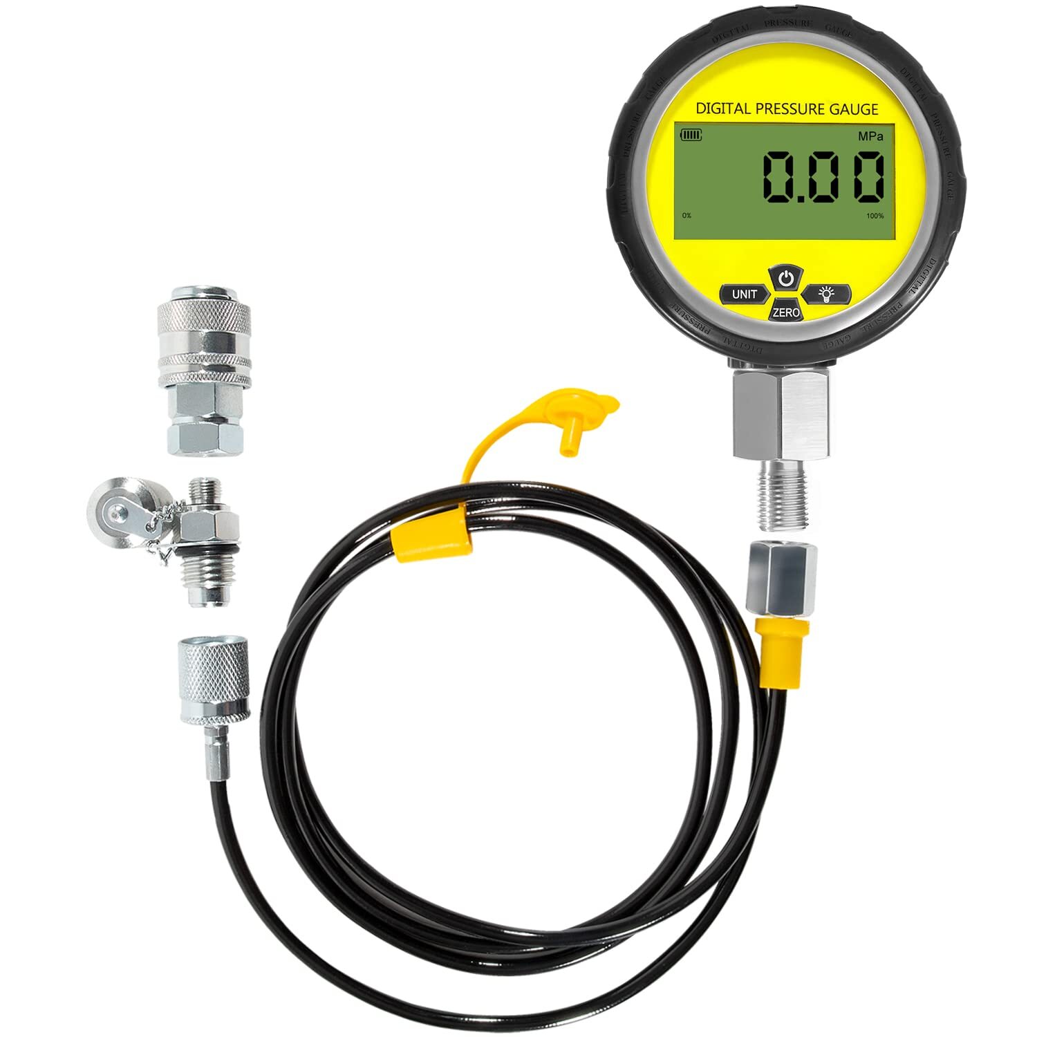 10000PSI Hydraulic Pressure Gauge Kit for Excavator Machinery 1 700BAR 1/4 NPT