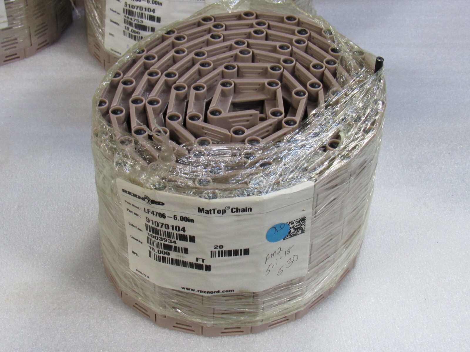 NEW REXNORD MAT TOP CHAIN LF4706-6IN 91070104 10FT