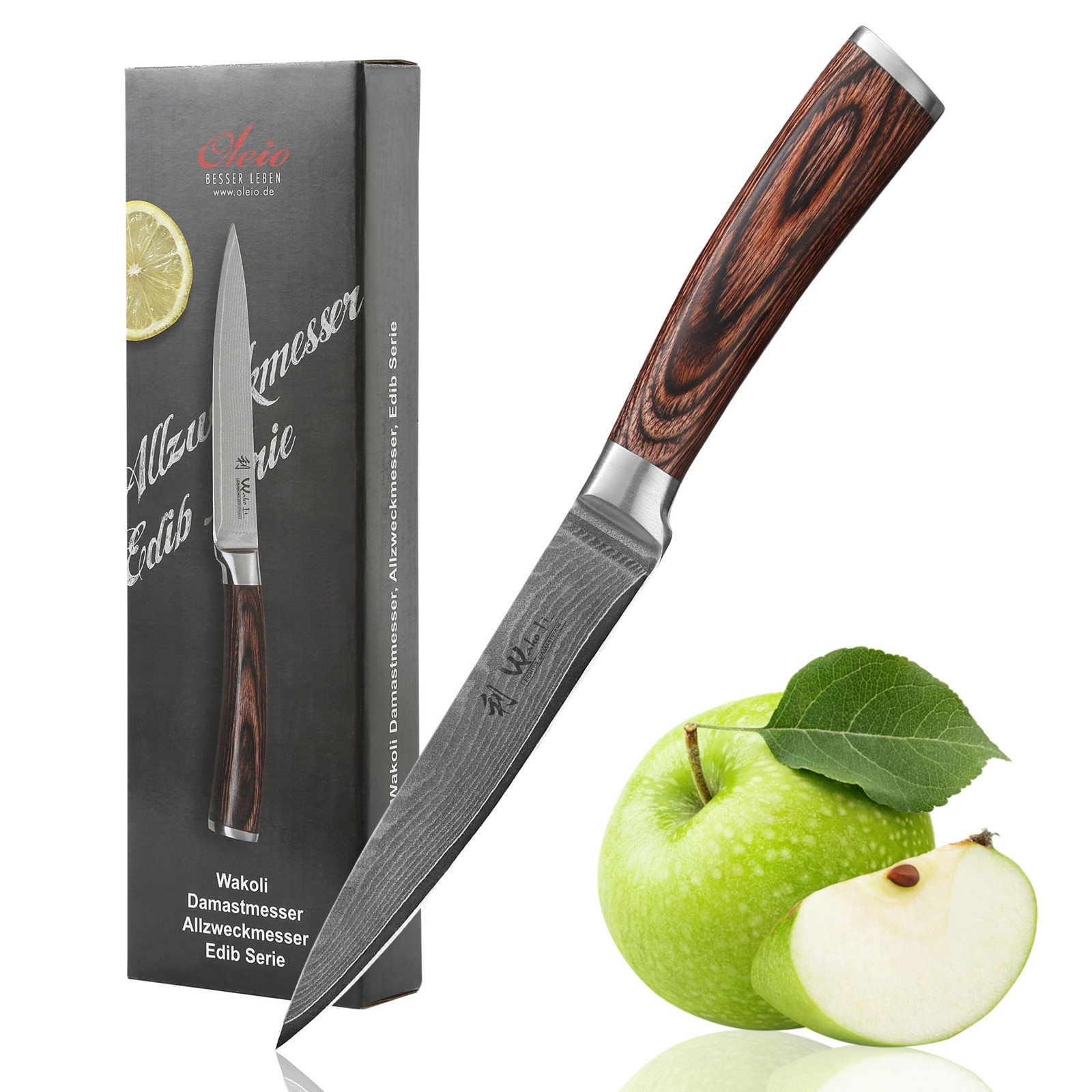 Wakoli Edib Damascus Utility Kitchen For Everyday Use 67-Layer Damascus Steel