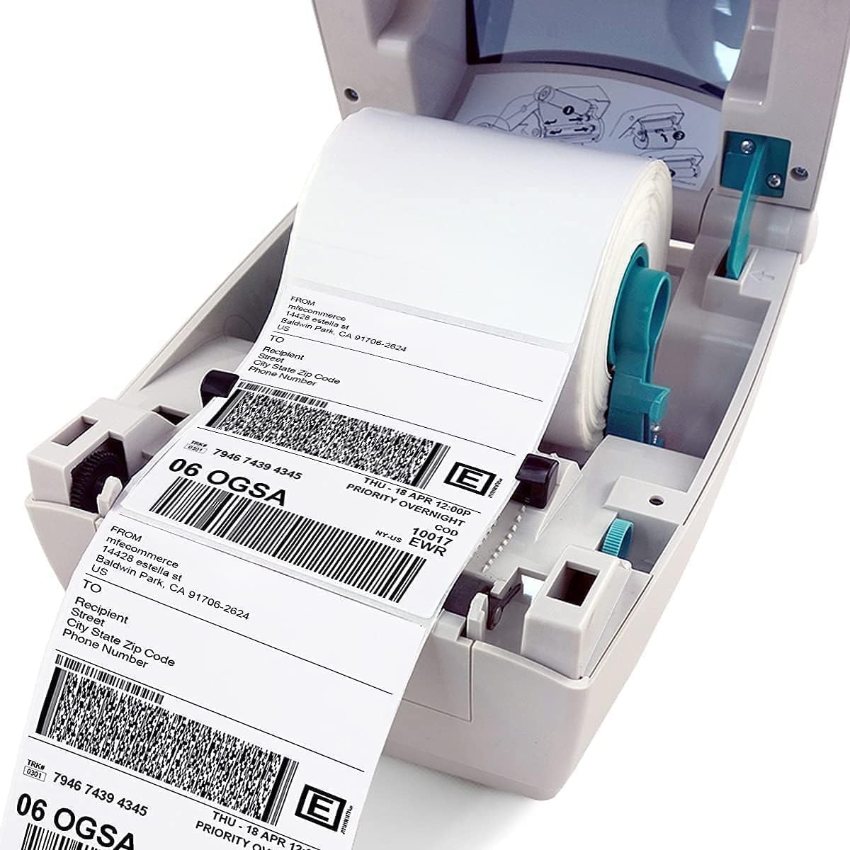 BESTIKER [5000Labels] 4″x6″ Shipping Label 250 Labels / Roll, 250 X 20