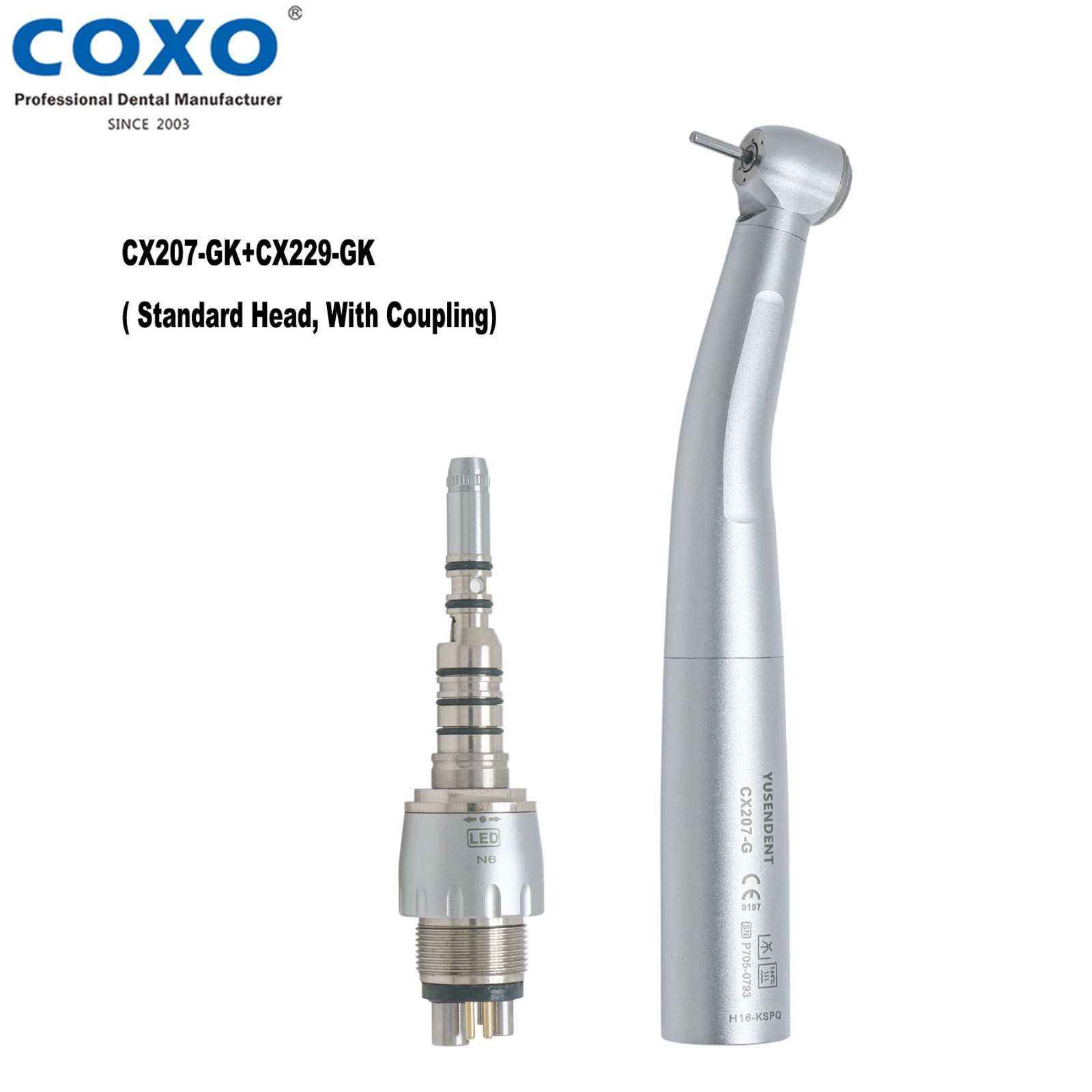 US COXO Dental High Speed Fiber Optic Handpiece CX207-GK-SPQ fit KaVo Multiflex