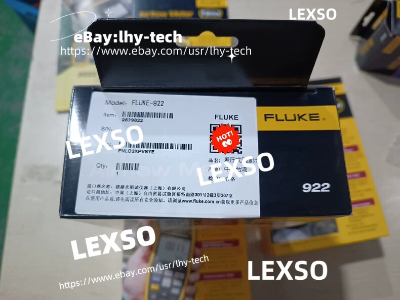 Fluke 922 Airflow Micromanometer with Bright Backlit Display/stock