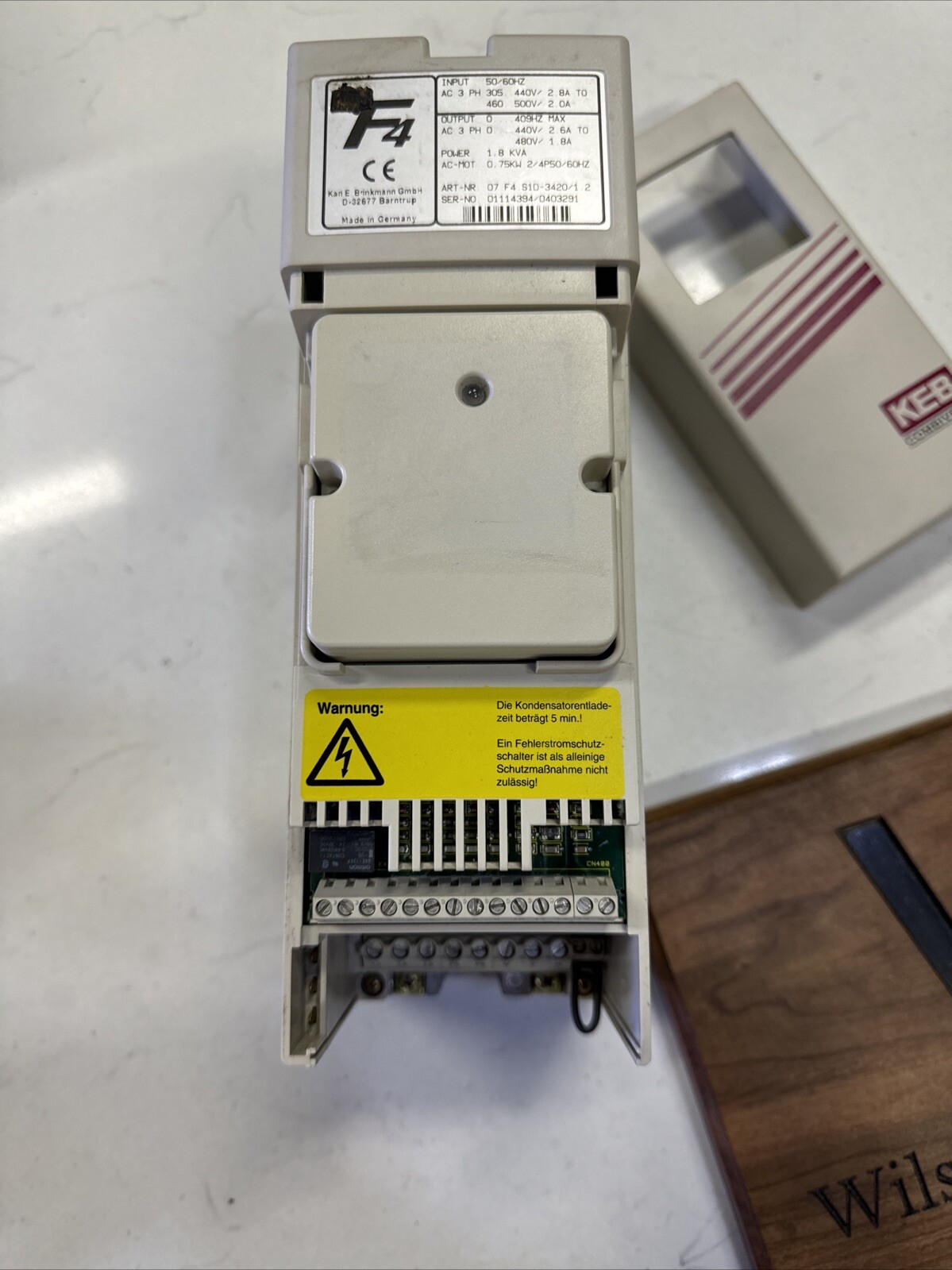 KEB 07.F4.S1D-3420/1.2 Combivert AC Drive 3PH 1.8KVA 480V 1.8A HF Filter
