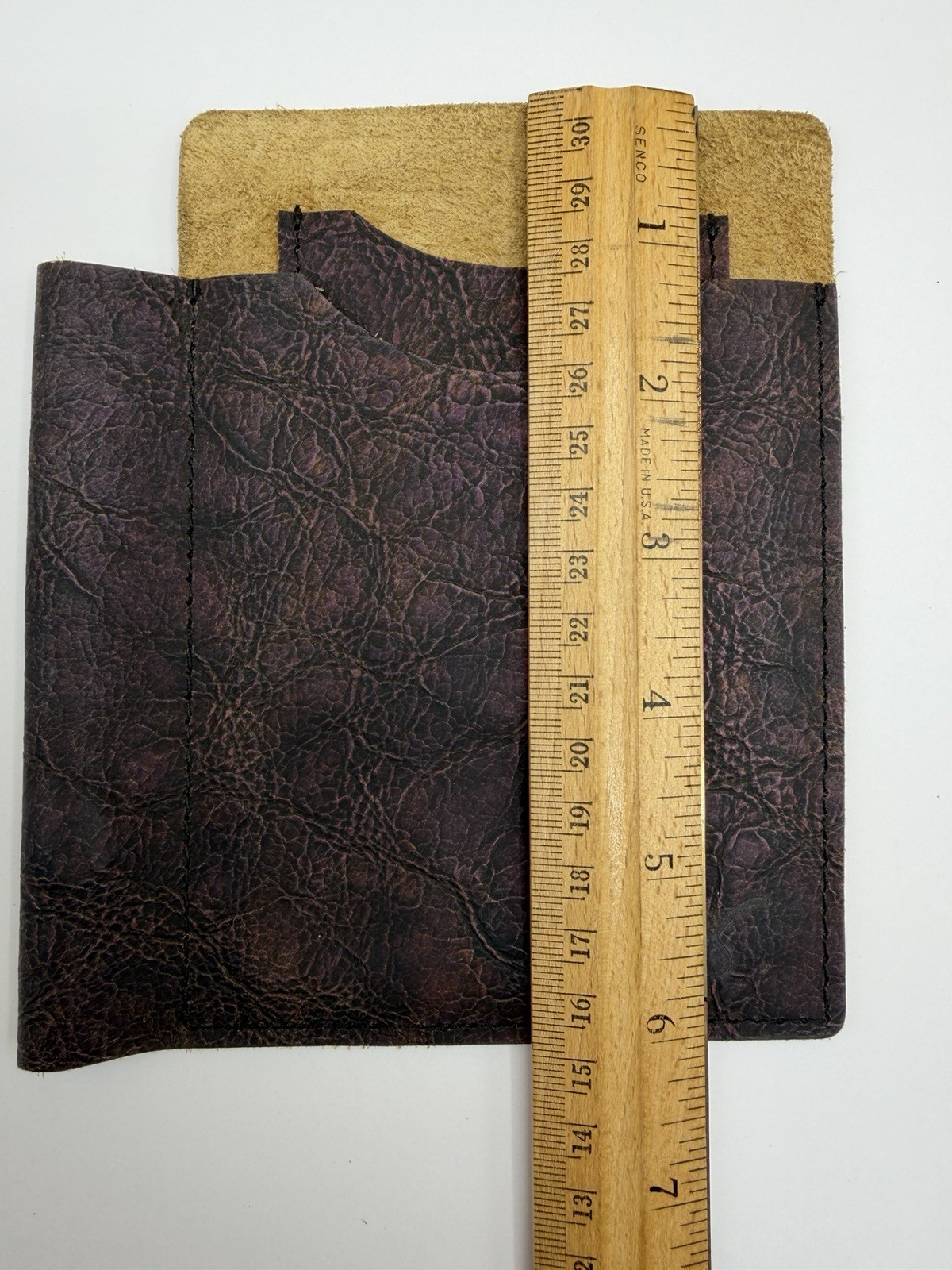Sojourner Leather Pocket Organizer Notebook Sleeve Pen Holder Burgundy Brown