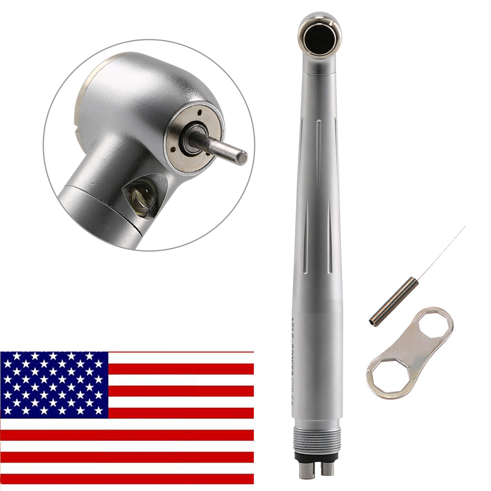 NSK Style Dental Fiber Optic High Speed Turbine Handpiece LED E-generator 4Hole