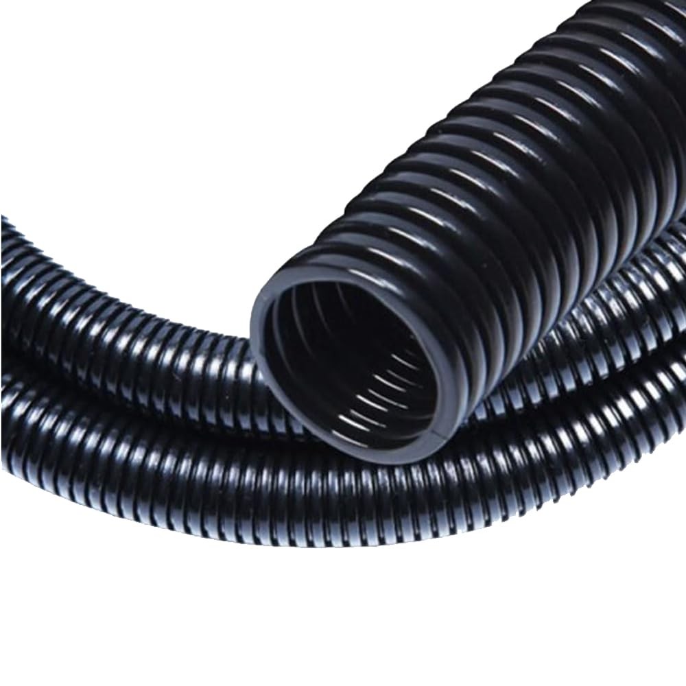 Black Split Wire Loom Tubing 1/2 Inch Conduit Sleeve Cord Protector 30 FT