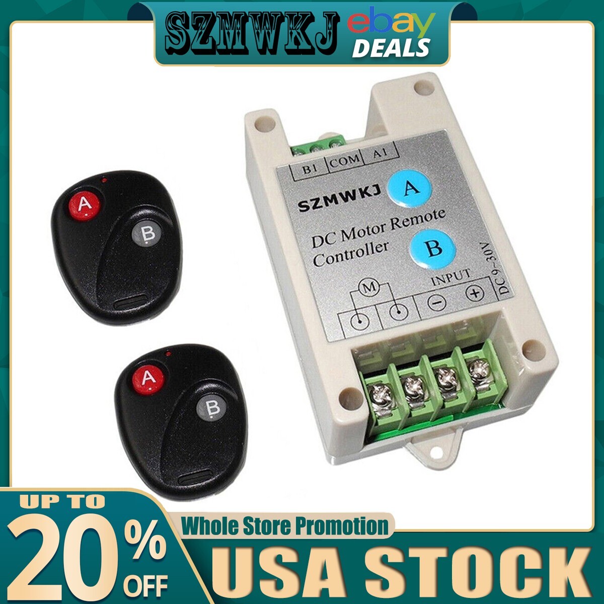 Wireless DC Motor Linear Actuator Controller 9-30V Forward Reverse Control Kits