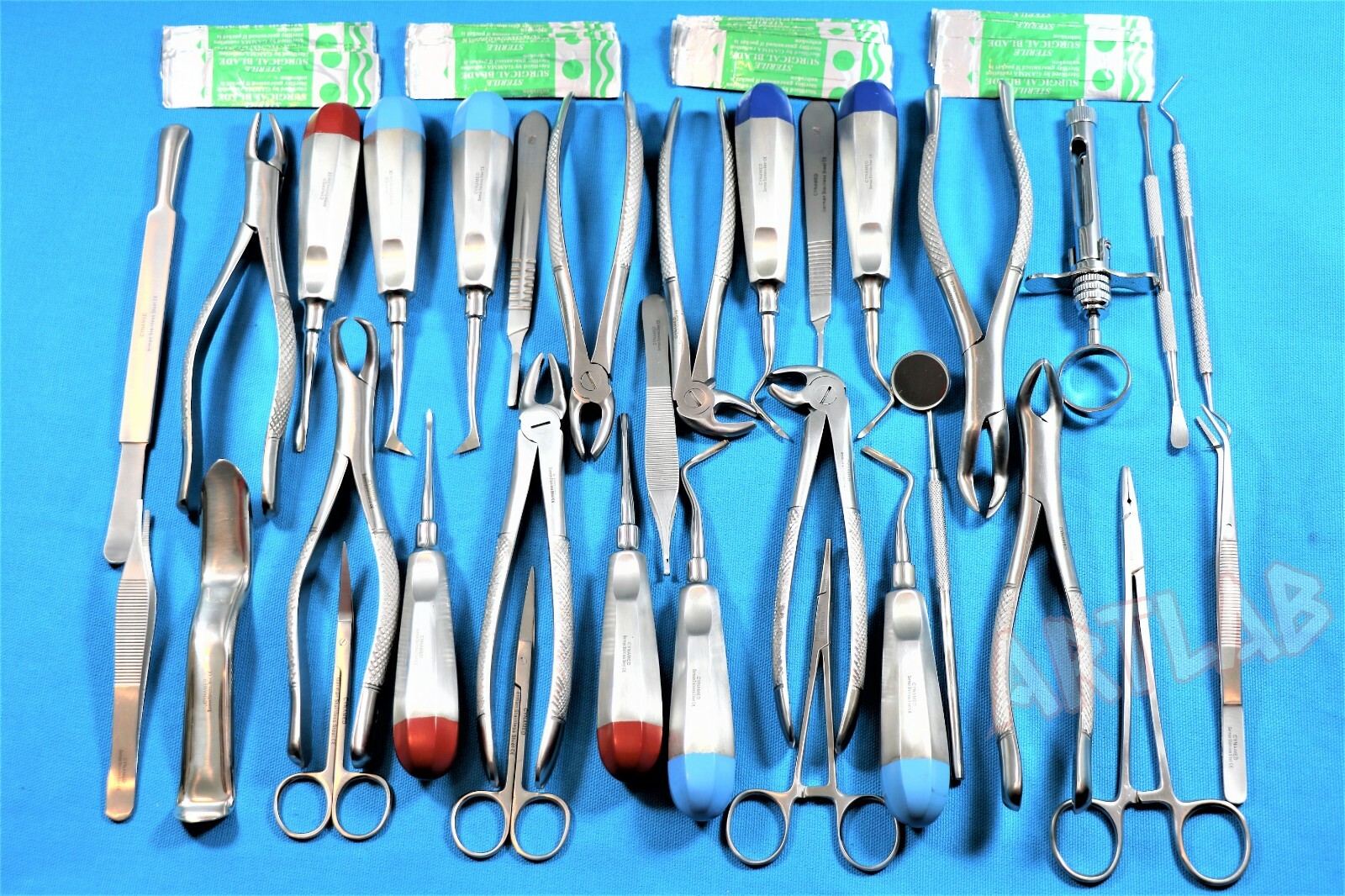 NEW GERMAN 72 PC ORAL SURGERY DENTAL EXTRACTING ELEVATORS FORCEPS INSTRUMENT KIT