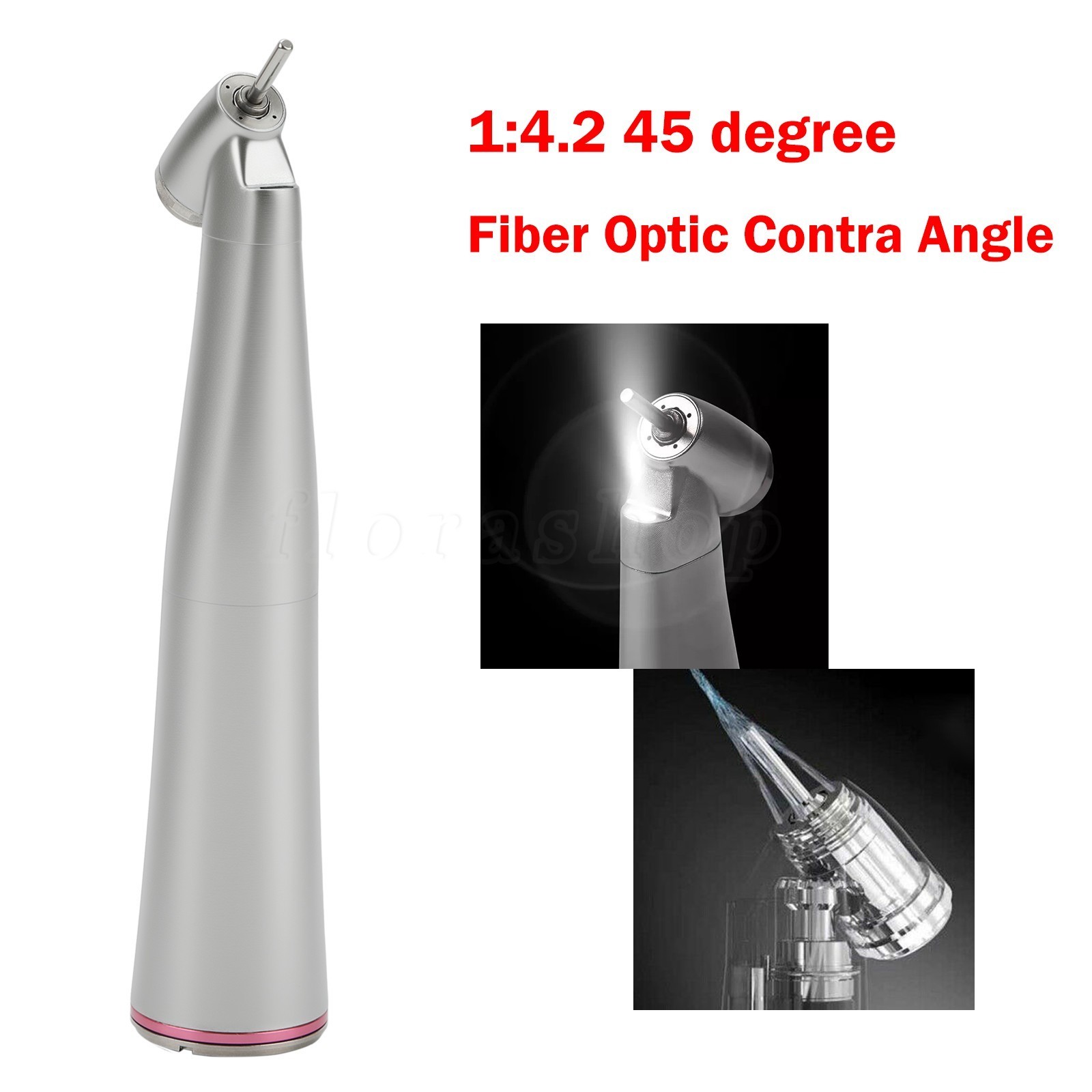 3* Yabangbang Dental 1:4.2 45° LED Handpiece Internal 4 Spray E-Type Connector