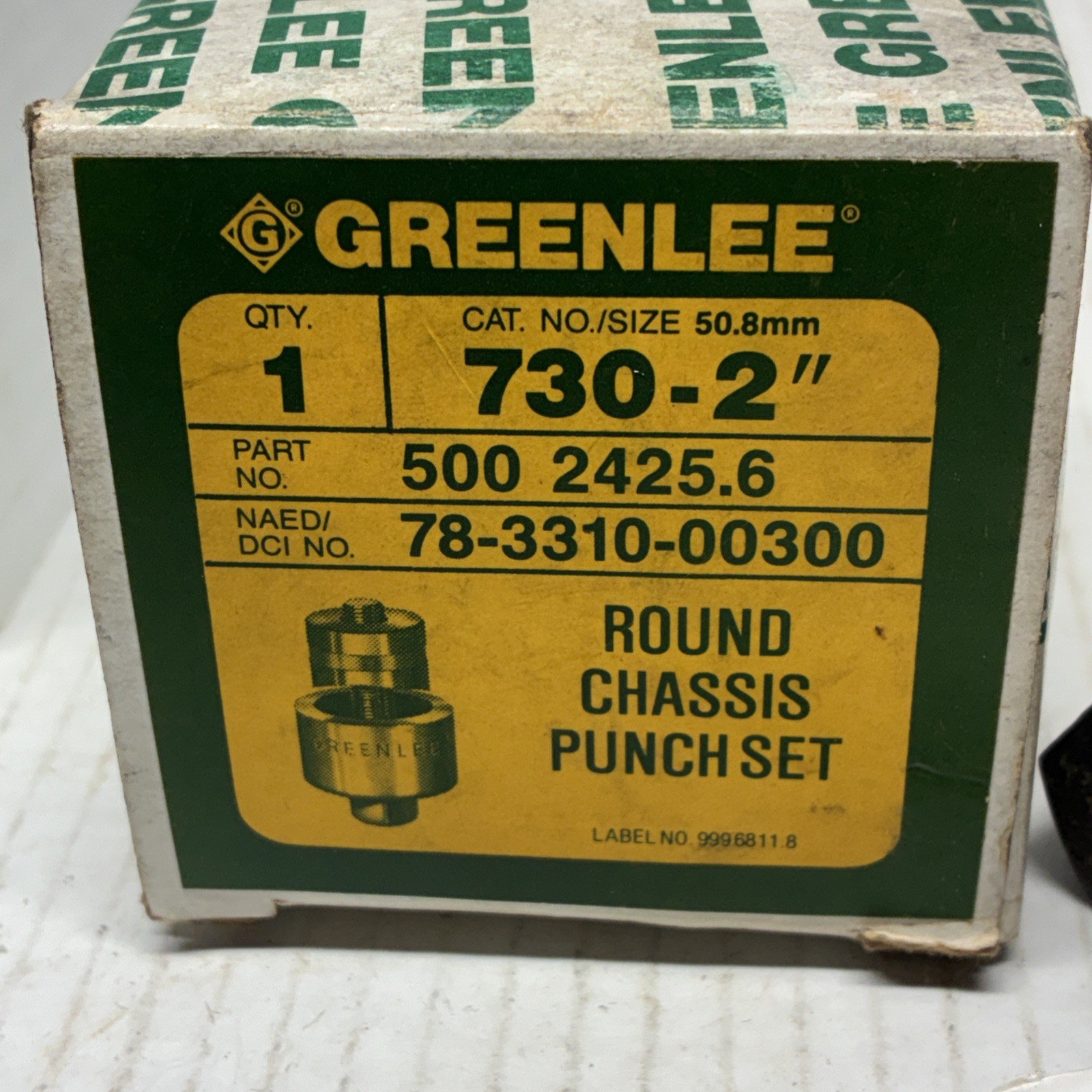 Greenlee 730 2″ Standard Round Knockout Punch Unit In New Unused Condition