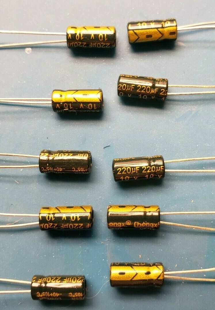 10 pcs 220uf 10v 105c radial electrolytic capacitors USA SHIPPING/SOLD