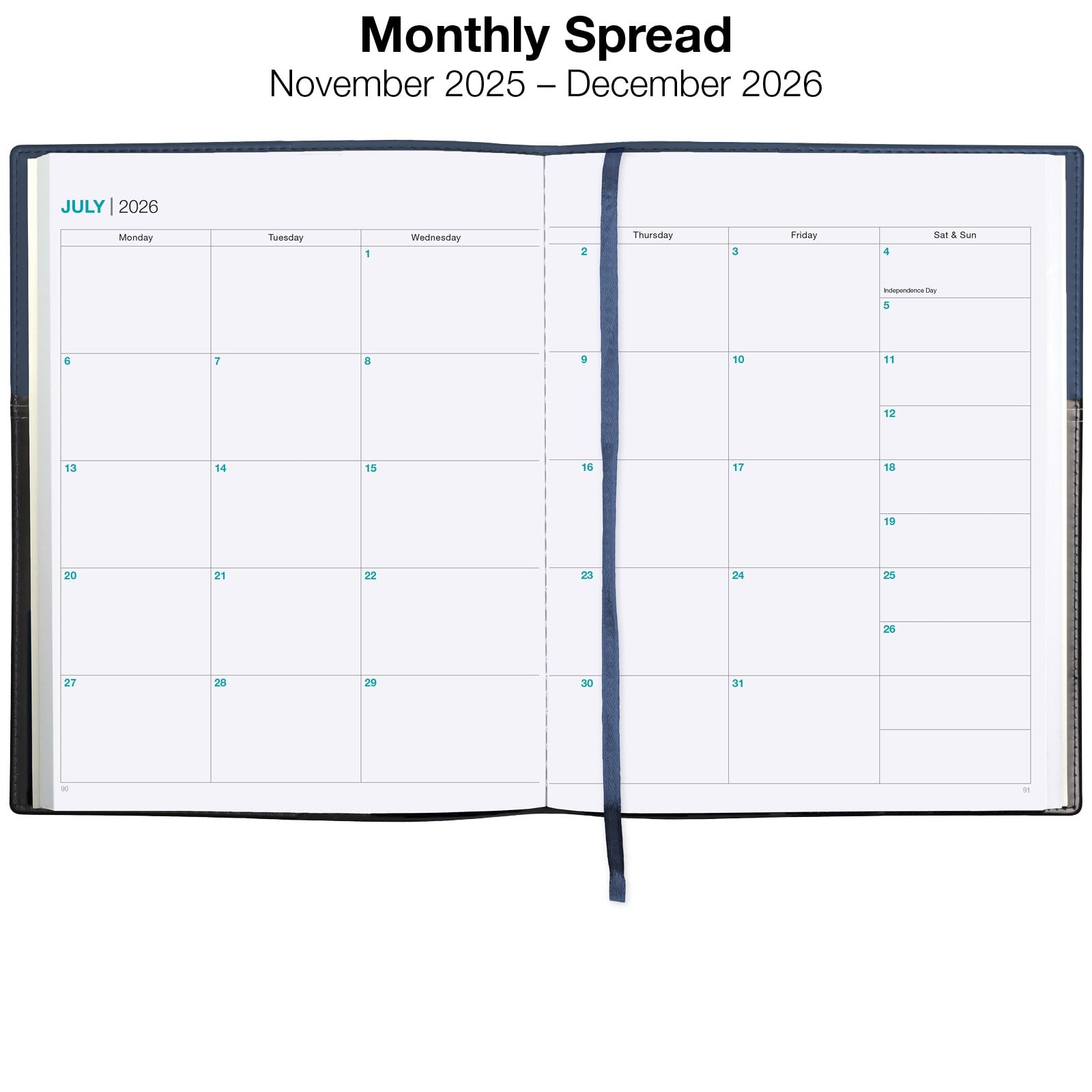 2026 Planner Calendar, 8″x10″ : Includes 14 Months (November 2025 – December …