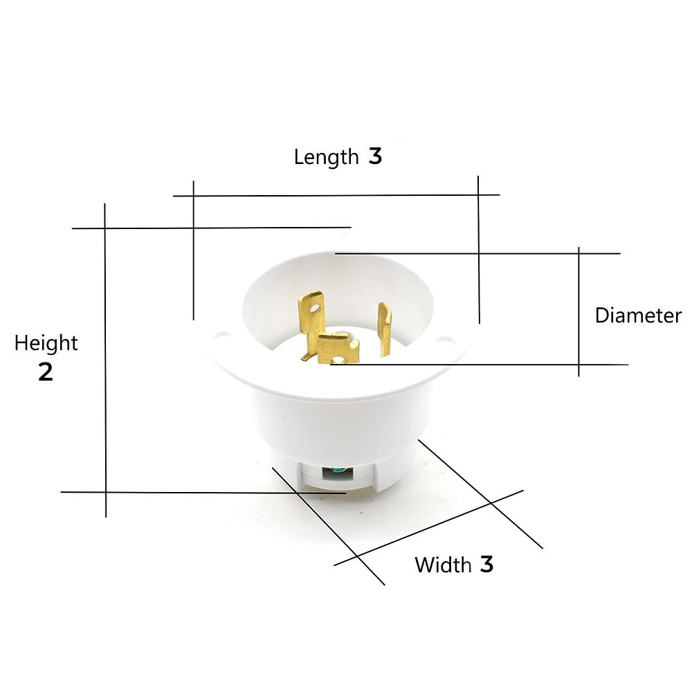 Twist Lock Flanged Inlet 3 Wire, 30 Amps, 125V, NEMA L5-30P – YGF168