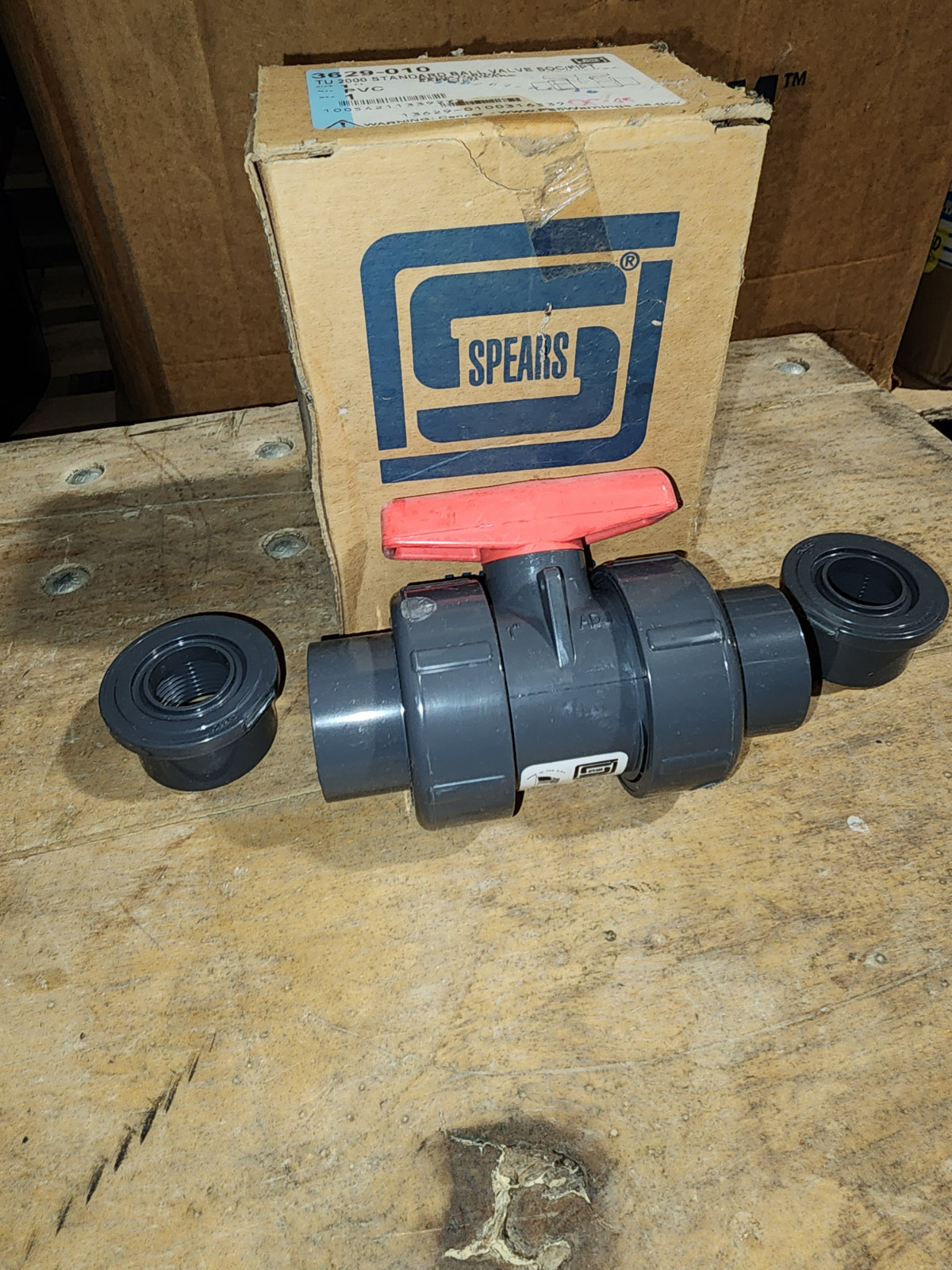 Spears SC80 Ball Valve PVC 1 Inch Socket/Threaded True Union EPDM 235 PSI