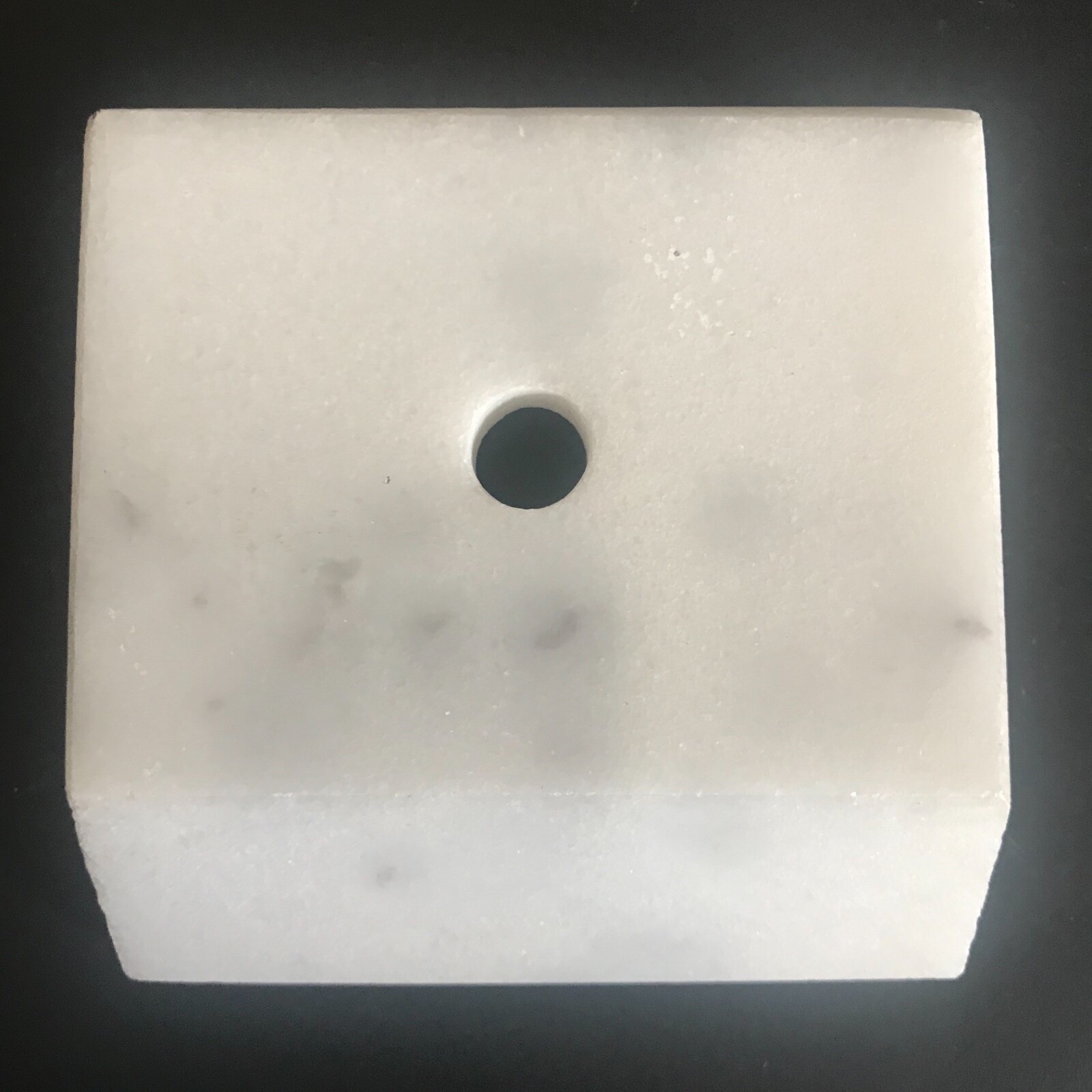 22 Count – 3X3x1 Marble Bases with Slant Trophy Bases Countersunk White See Pic