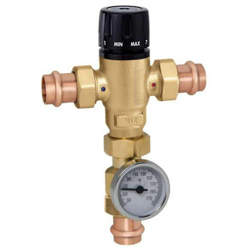 Caleffi MixCal Thermostatic Mixing Valve Brass 3/4″ Press 521516A propress